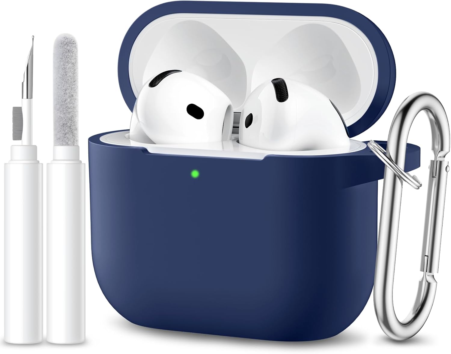 Maledan Cover Compatibile AirPods 4 2024, Blu Scuro - immagine 1