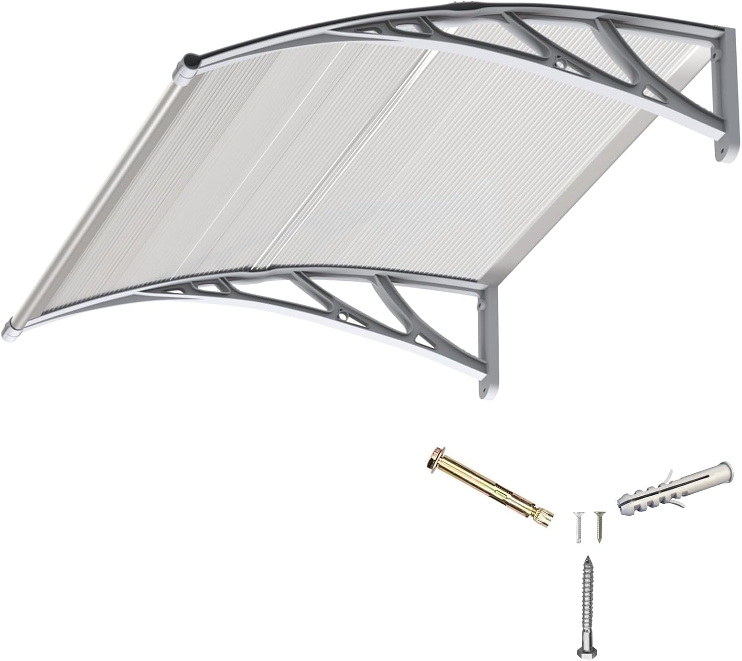 Pensilina Tettoia per Porta Balcone 100x80 cm