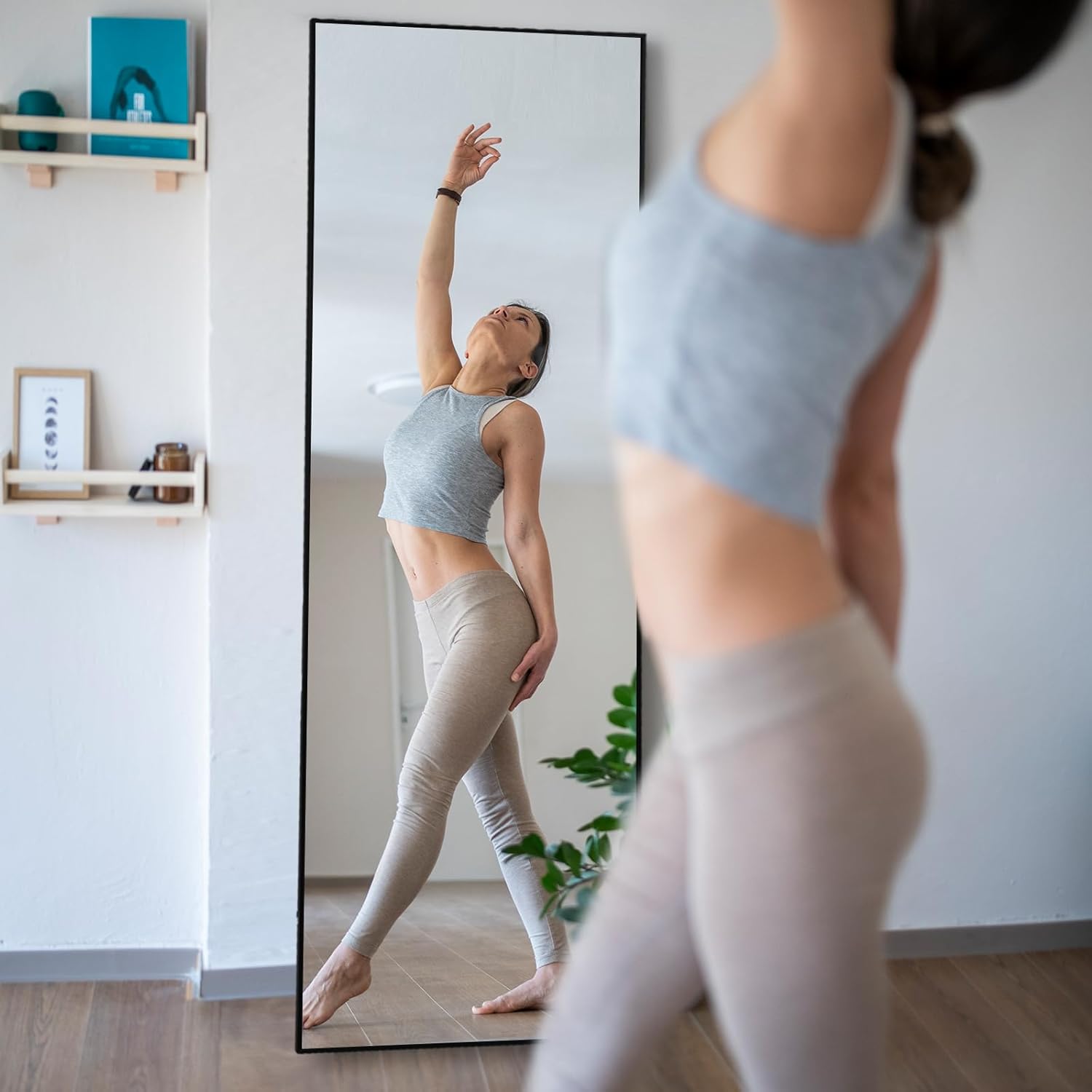 Lunamirror Specchio da Pavimento 52x161 CM, Nero - immagine 2