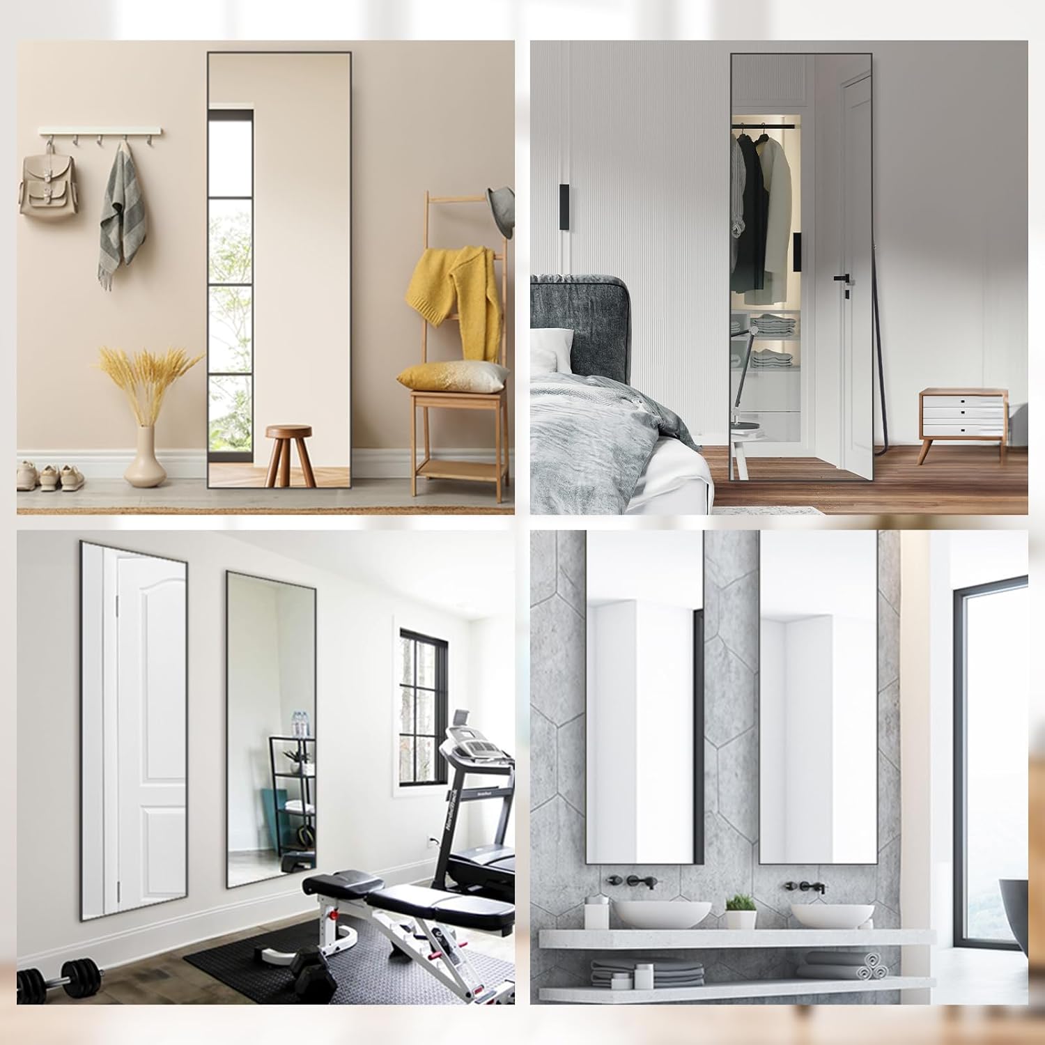 Lunamirror Specchio da Pavimento 52x161 CM, Nero - immagine 5