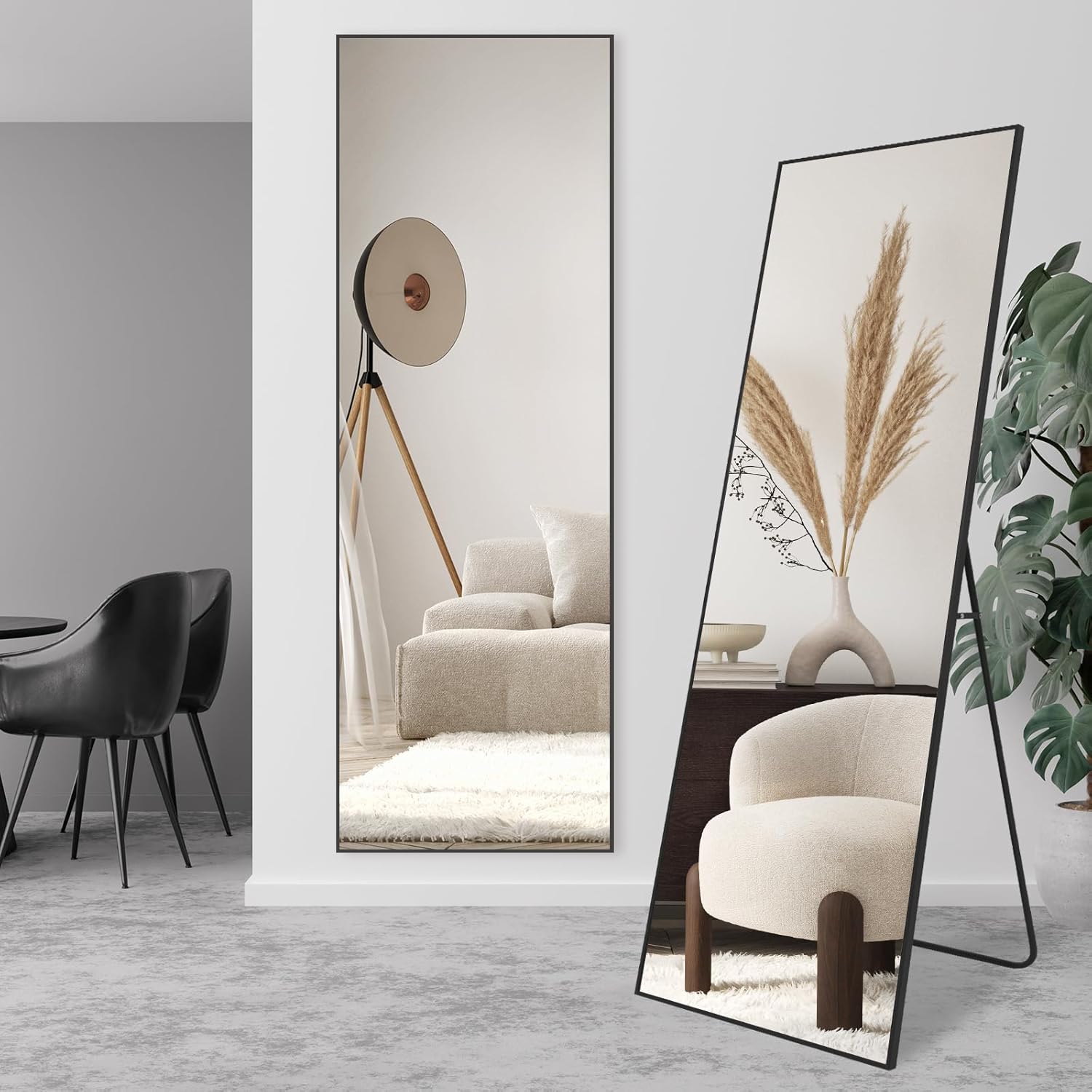 Lunamirror Specchio da Pavimento 52x161 CM, Nero - immagine 6