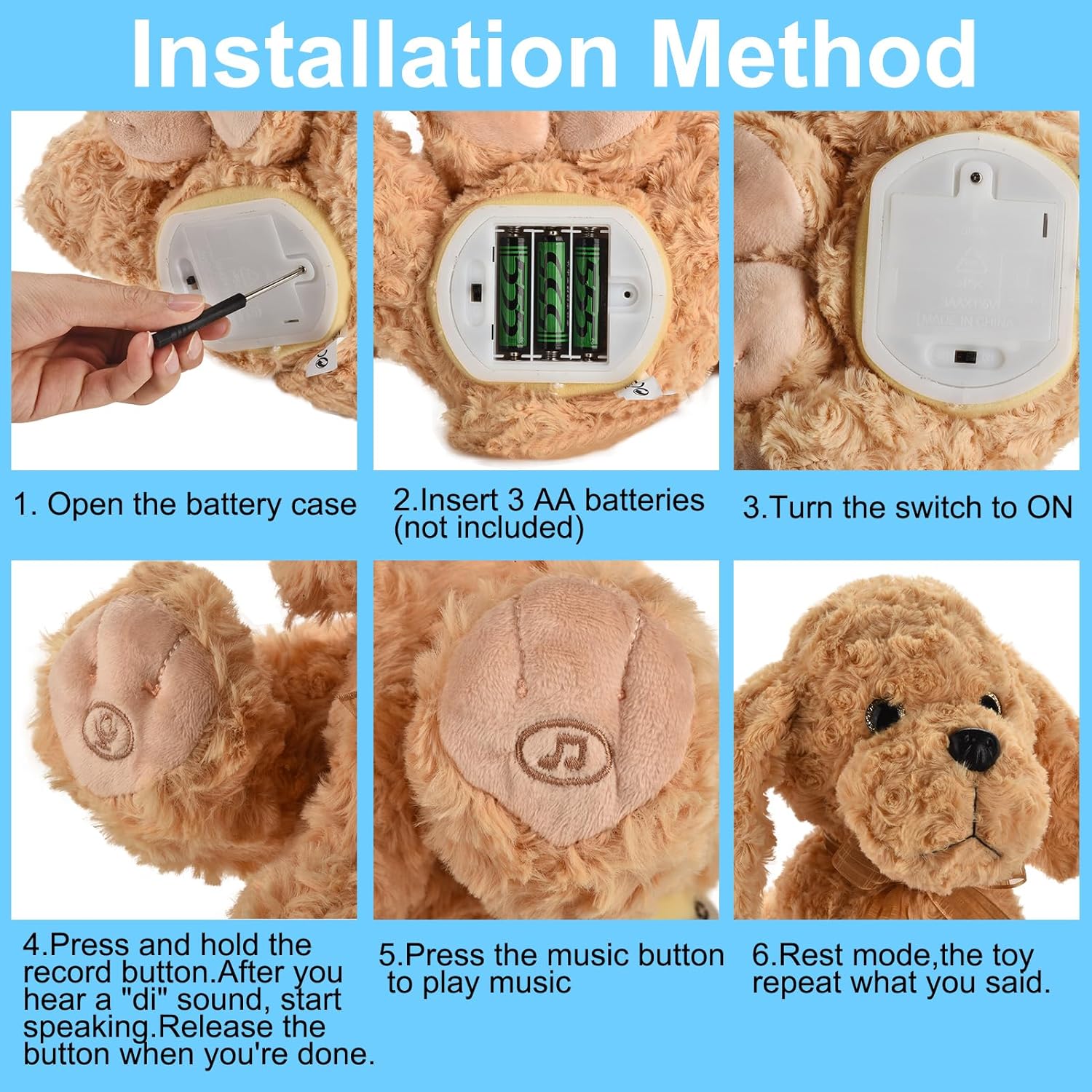 GOBRILLFUN Peluche Interattivo Canta e Ripete - immagine 4