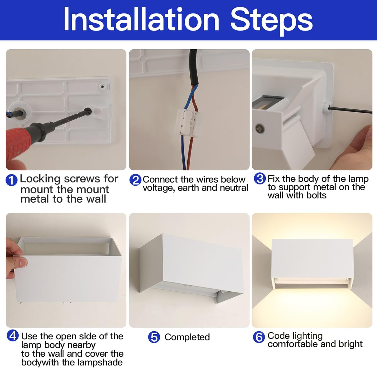 Applique LED da Esterno/Interno 25W IP65 Impermeabile - immagine 8
