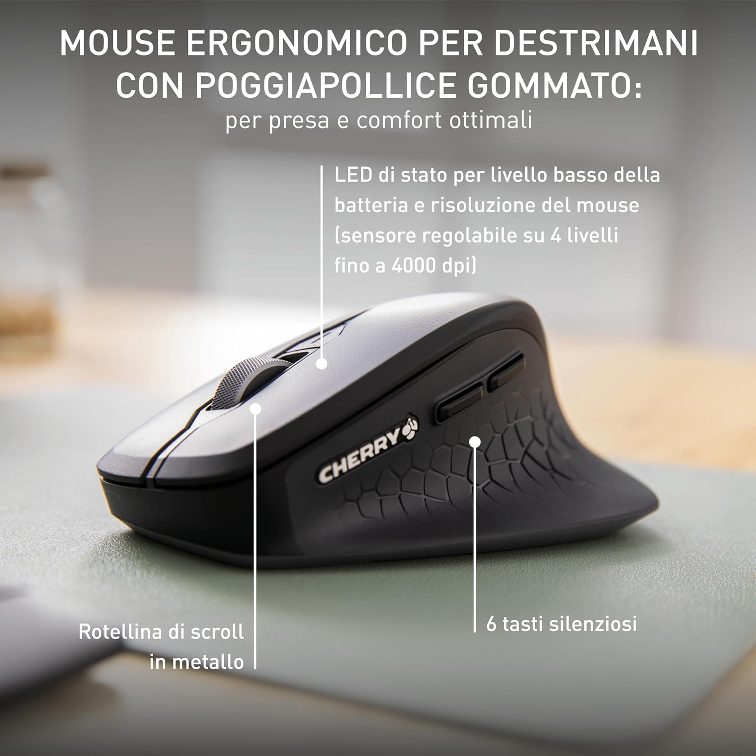 Cherry STREAM DESKTOP COMFORT - Set Tastiera e Mouse Wireless - immagine 4