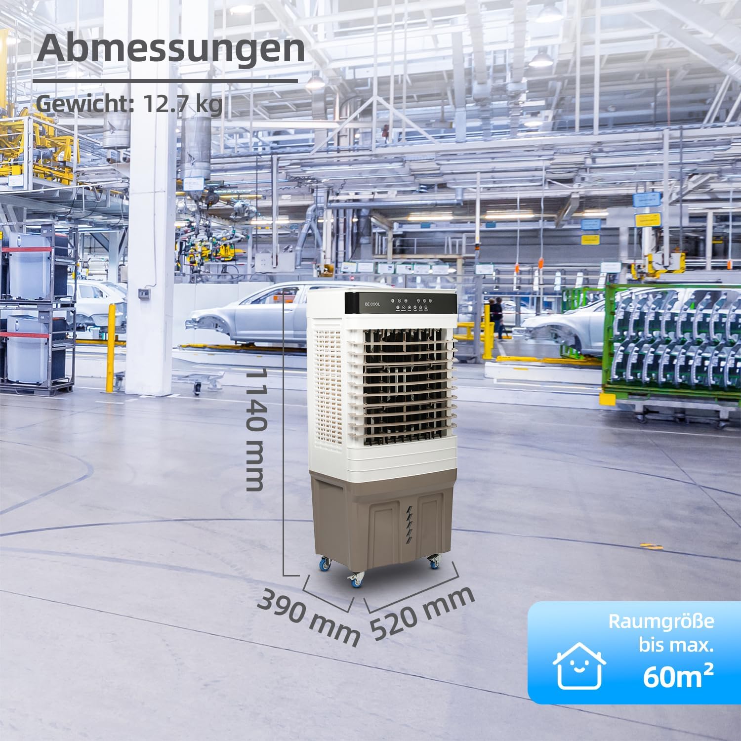 Raffreddatore d'Aria Mobile 60L 150W - immagine 7