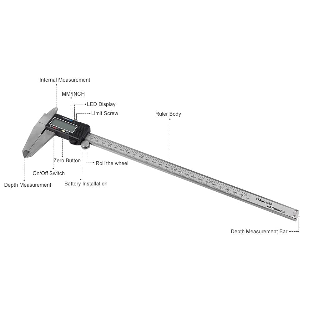 Calibro Digitale 300mm con Display LCD - immagine 7