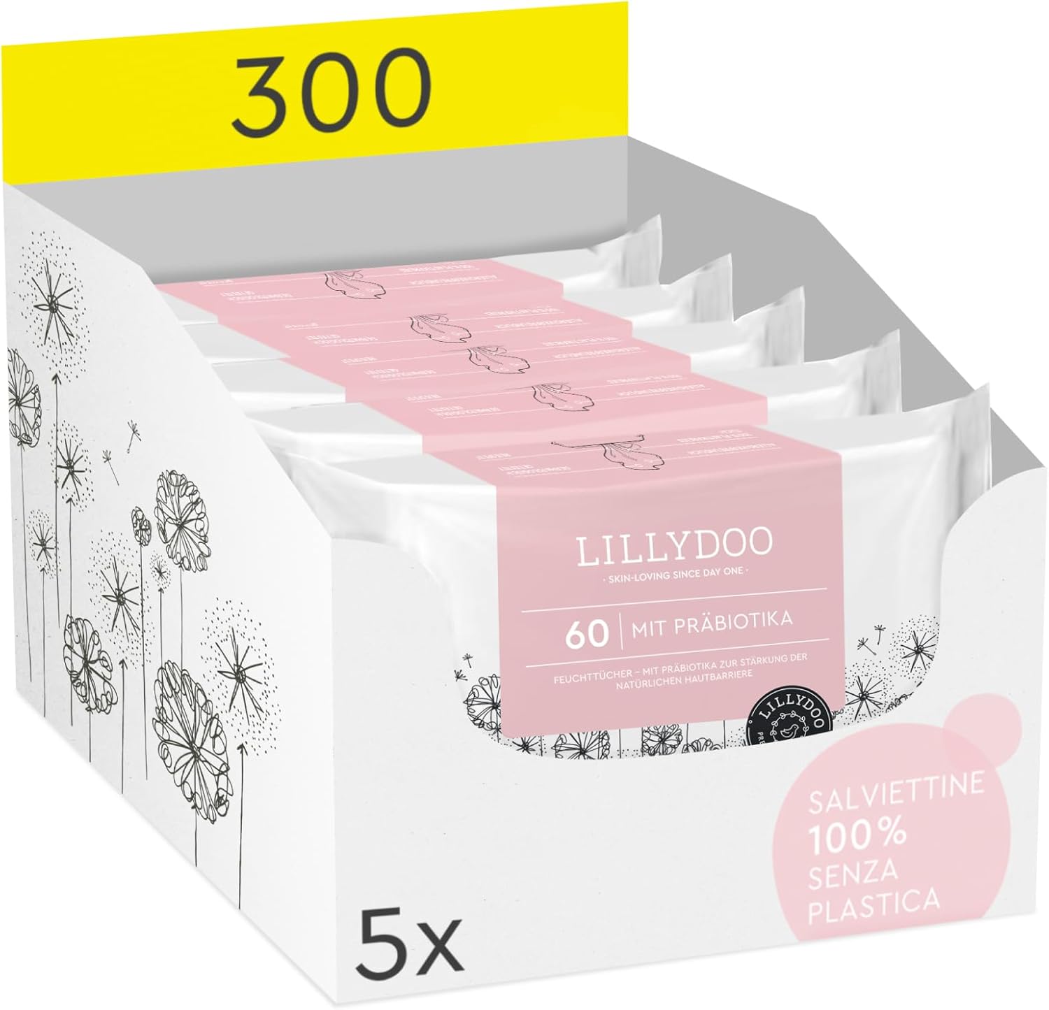 Salviettine Lillydoo con Prebiotici 300 unità - immagine 1