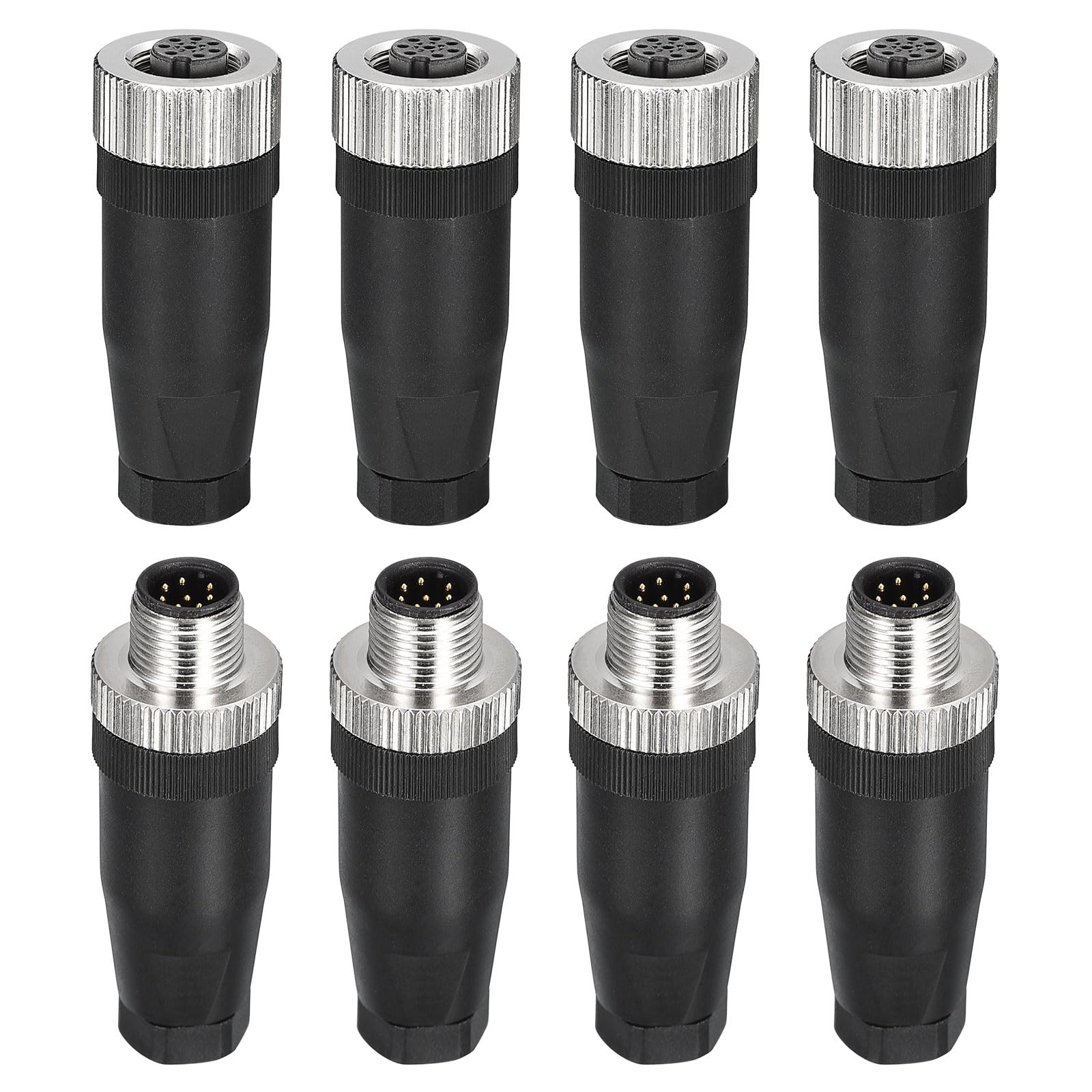 Quarkzman 4 Set Connettori Aviazione M12 8 Pin IP67