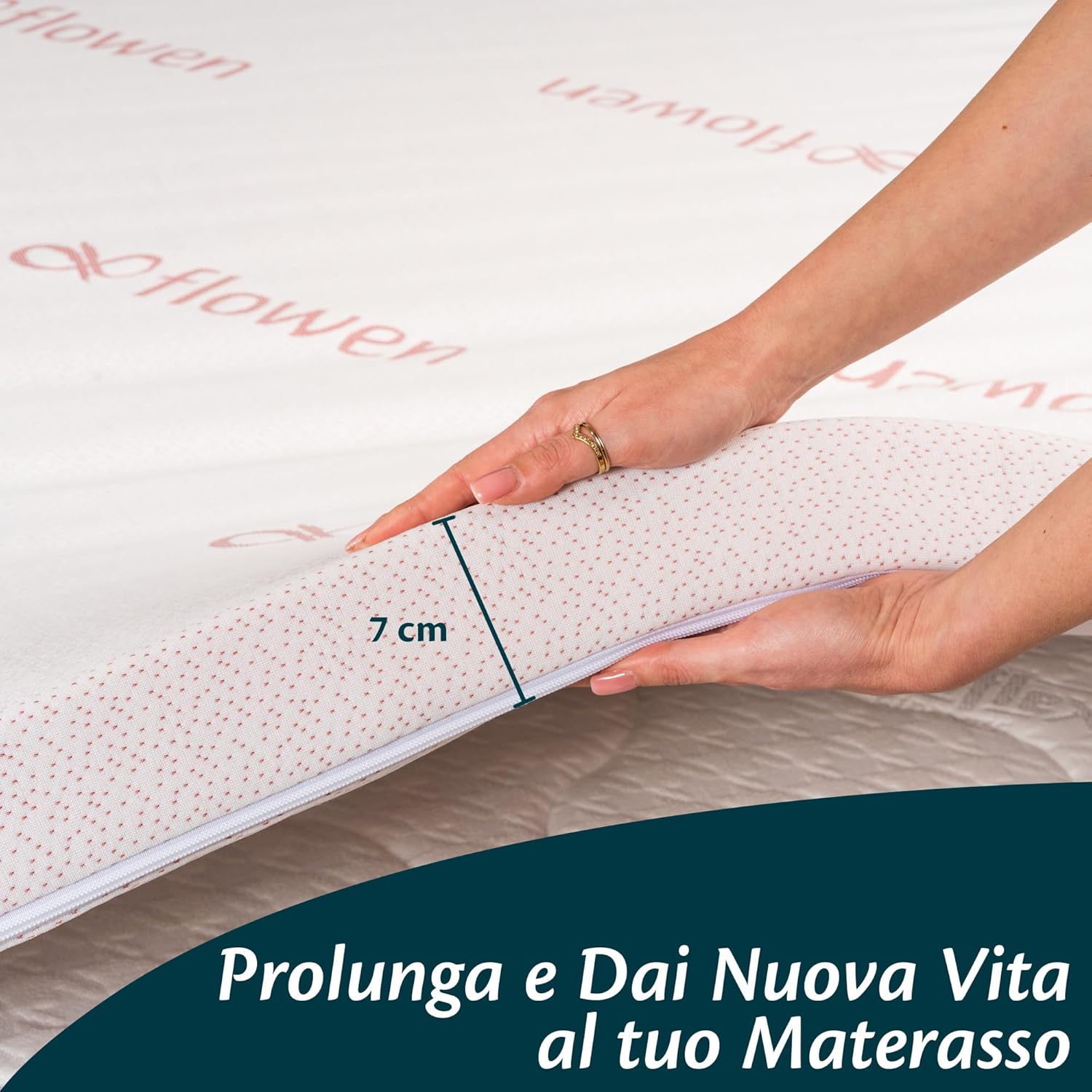 Topper Matrimoniale 160x190 in Foam 6 cm - immagine 7