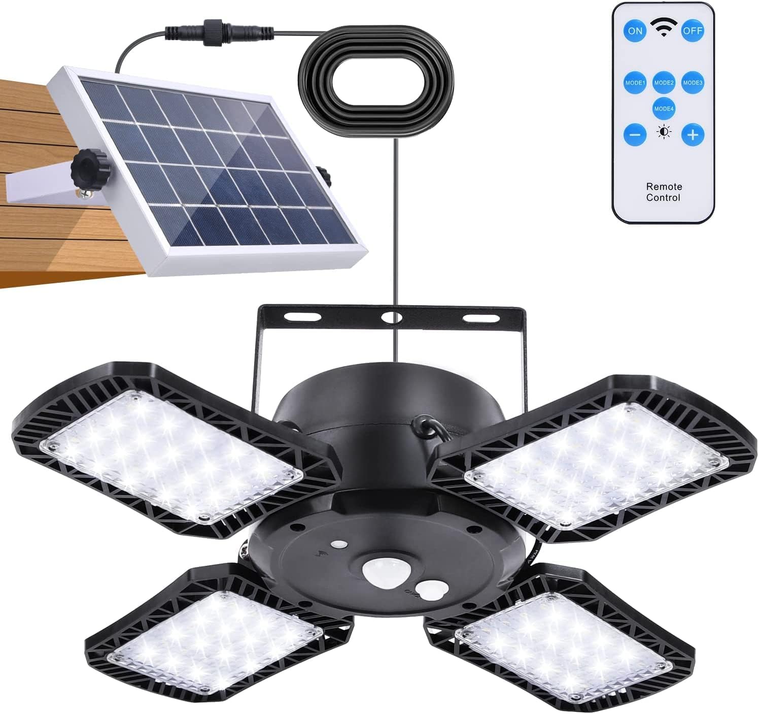 Lampada Solare a Sospensione con Telecomando 128 LED - immagine 1