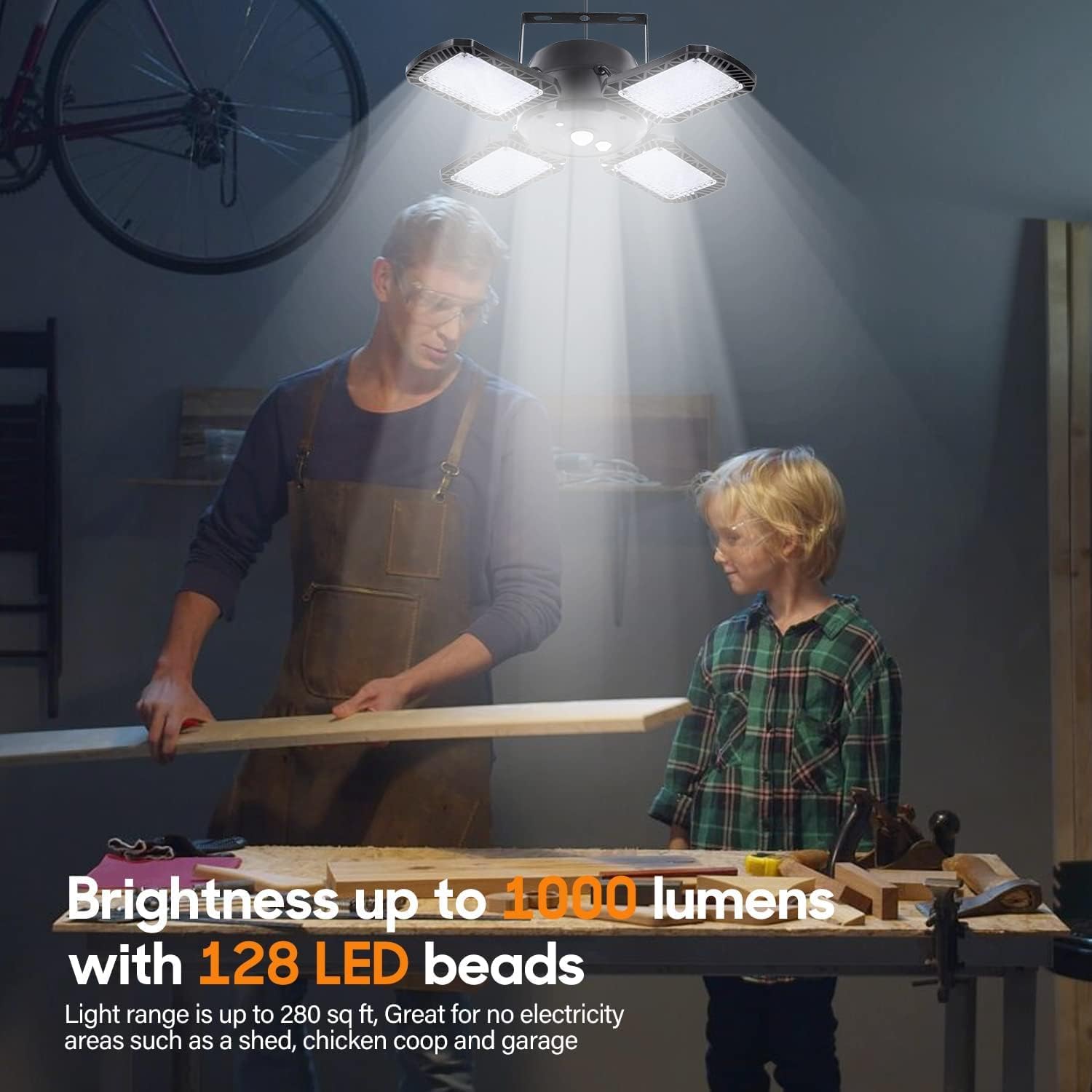 Lampada Solare a Sospensione con Telecomando 128 LED - immagine 2