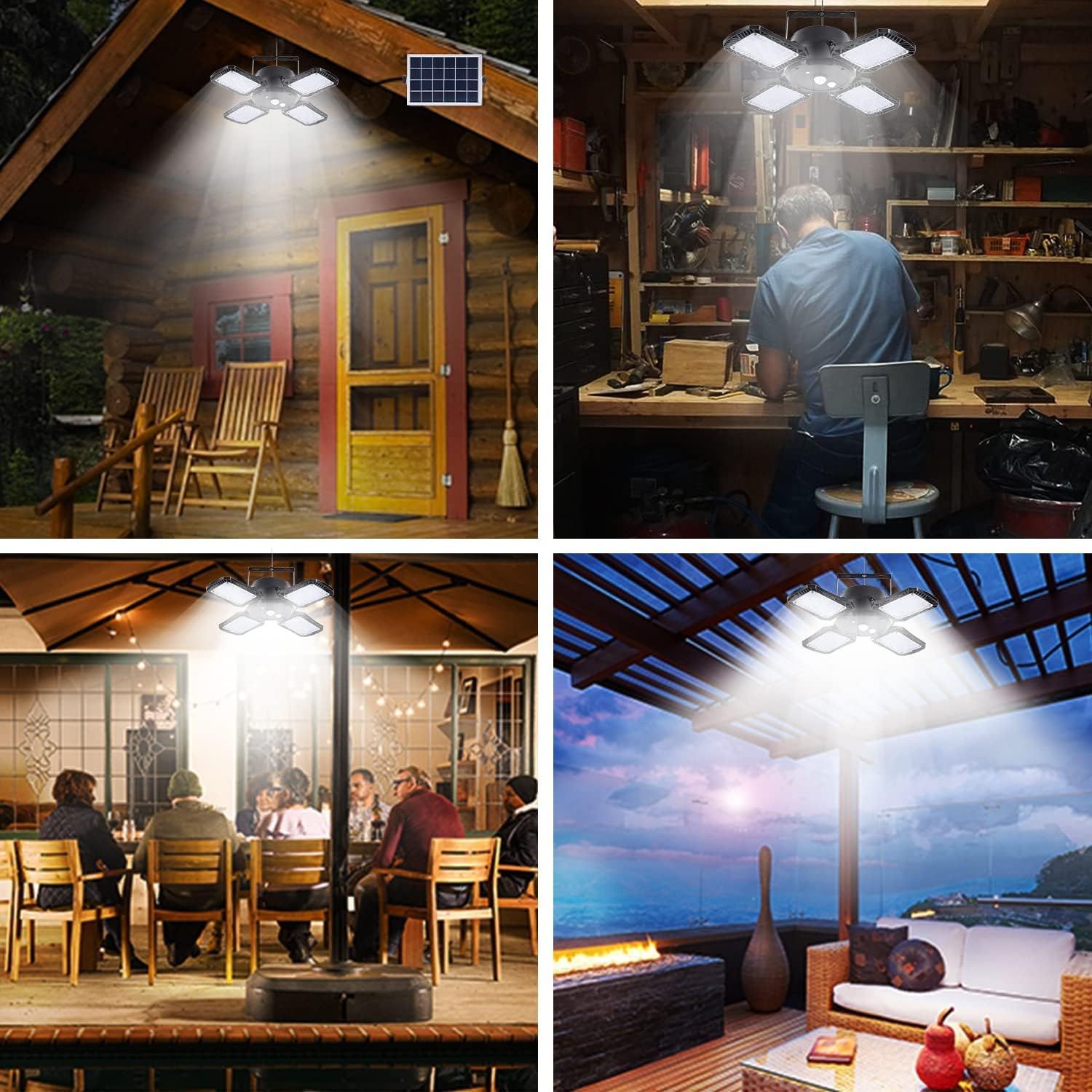 Lampada Solare a Sospensione con Telecomando 128 LED - immagine 4