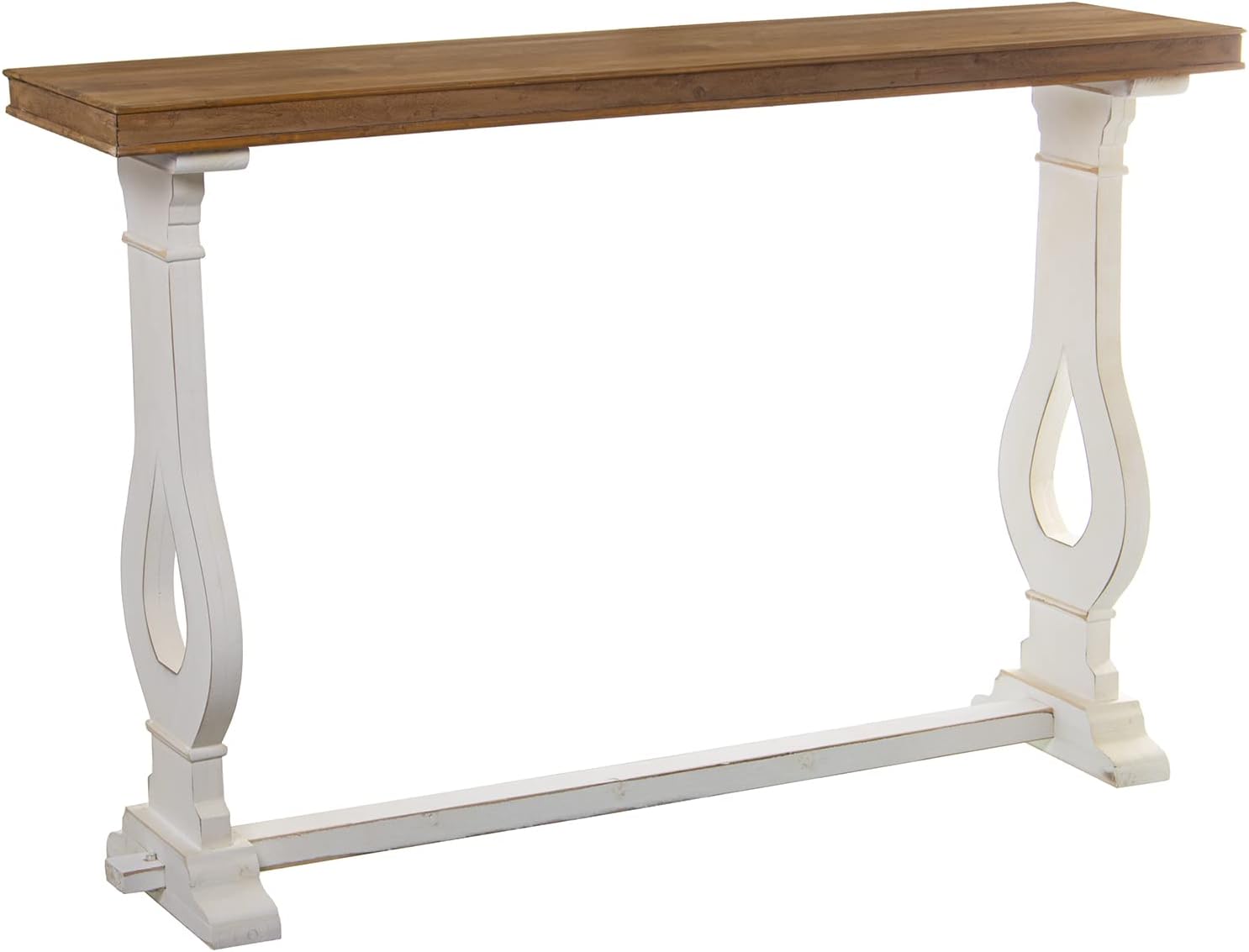 MESA ENTRADA MADERA, ABETO+DM 121X31X79CM, TABLERO:4CM GROS - immagine 1