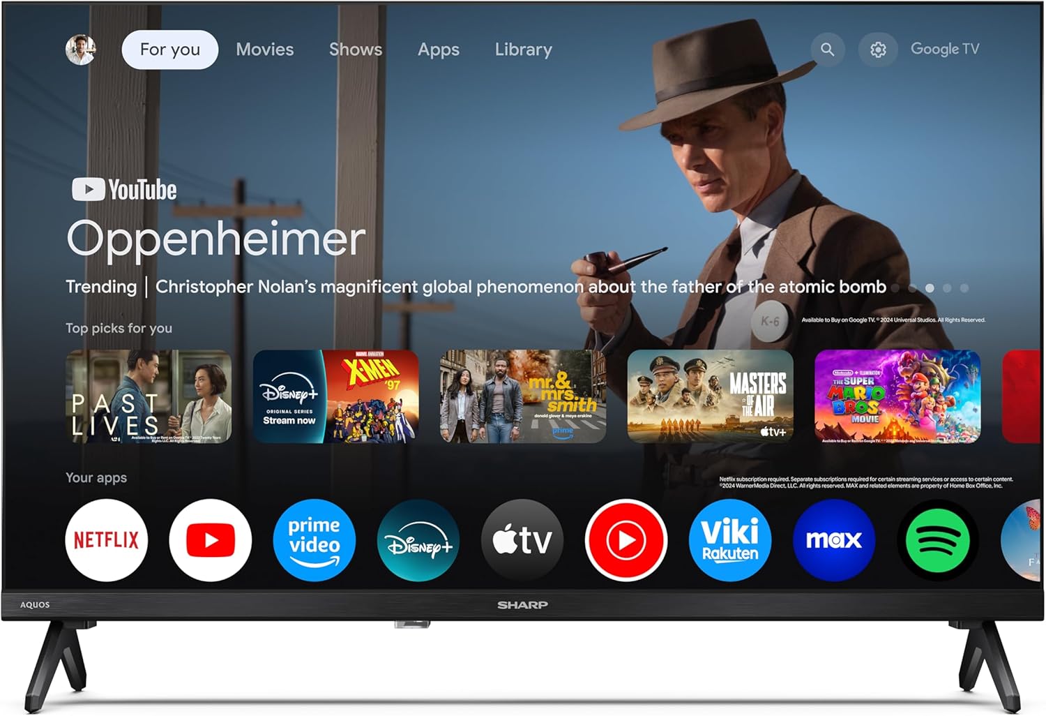 Sharp 24HF2365E - GOOGLE TV 24" HD Frameless - immagine 2