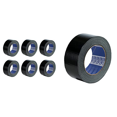 ACIT Nastro Telato Americano Nero - 50mm x 25 metri - impermeabile - per riparazioni e fai da te - isolante & Nastro Telato Americano Nero, 50 mm x 25 metri