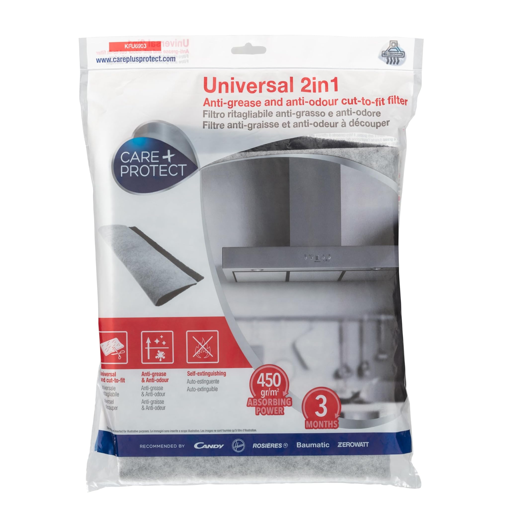 CARE+PROTECT Filtro Universale 2in1 Anti-Grasso e Anti-Odore