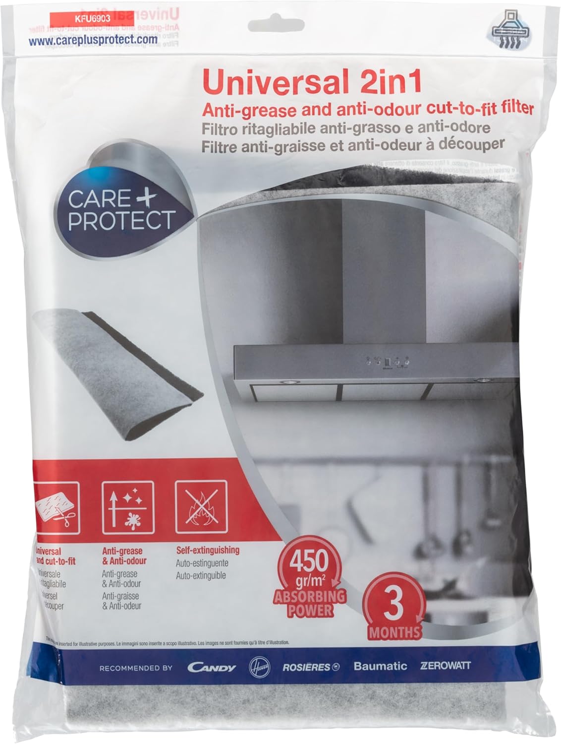 CARE+PROTECT Filtro Universale 2in1 Anti-Grasso e Anti-Odore - immagine 1