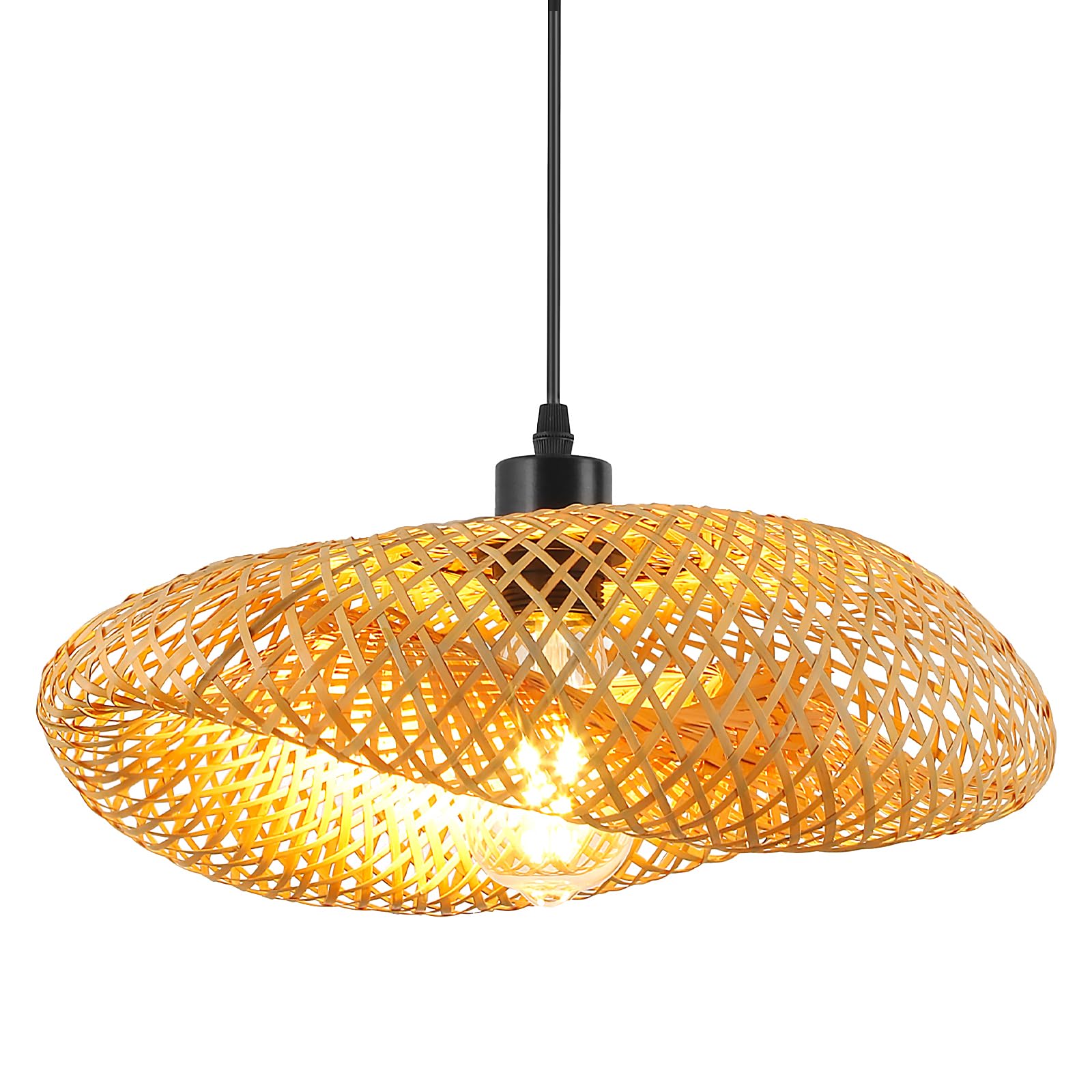 Schindora Lampadario Soggiorno Bambù 50cm