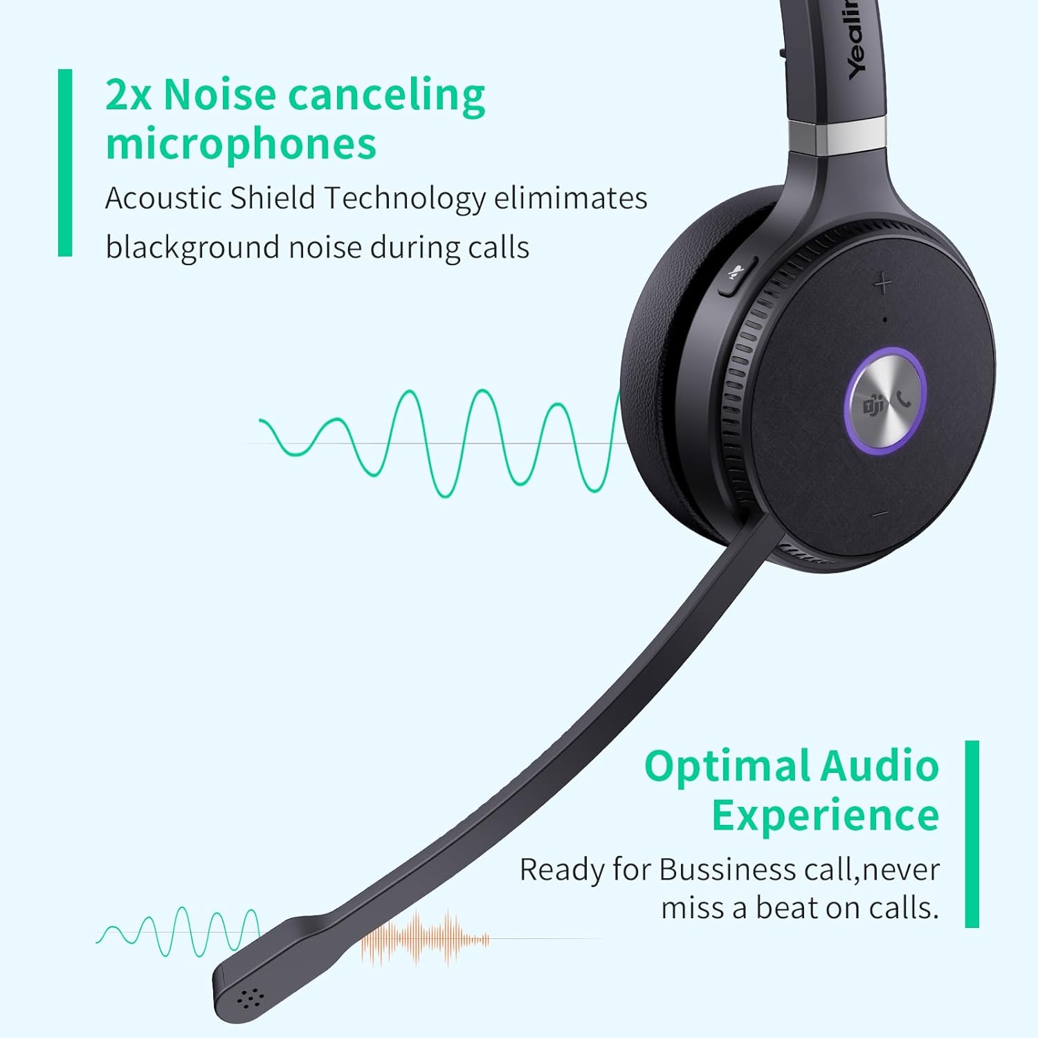 Yealink WH62 DT V2 - Cuffie Wireless DECT 14h - immagine 5