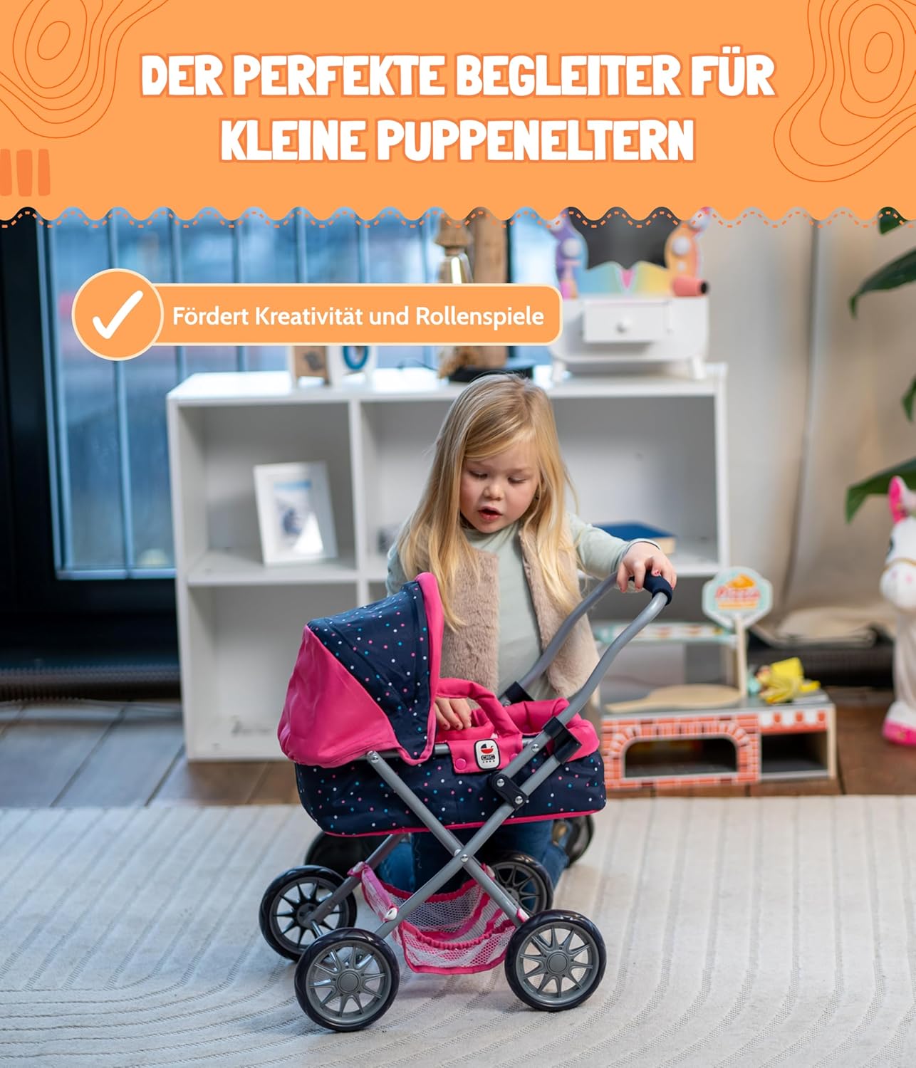 Bayer Chic 2000 - Passeggino per Bambole Smarty, Rosa - immagine 2