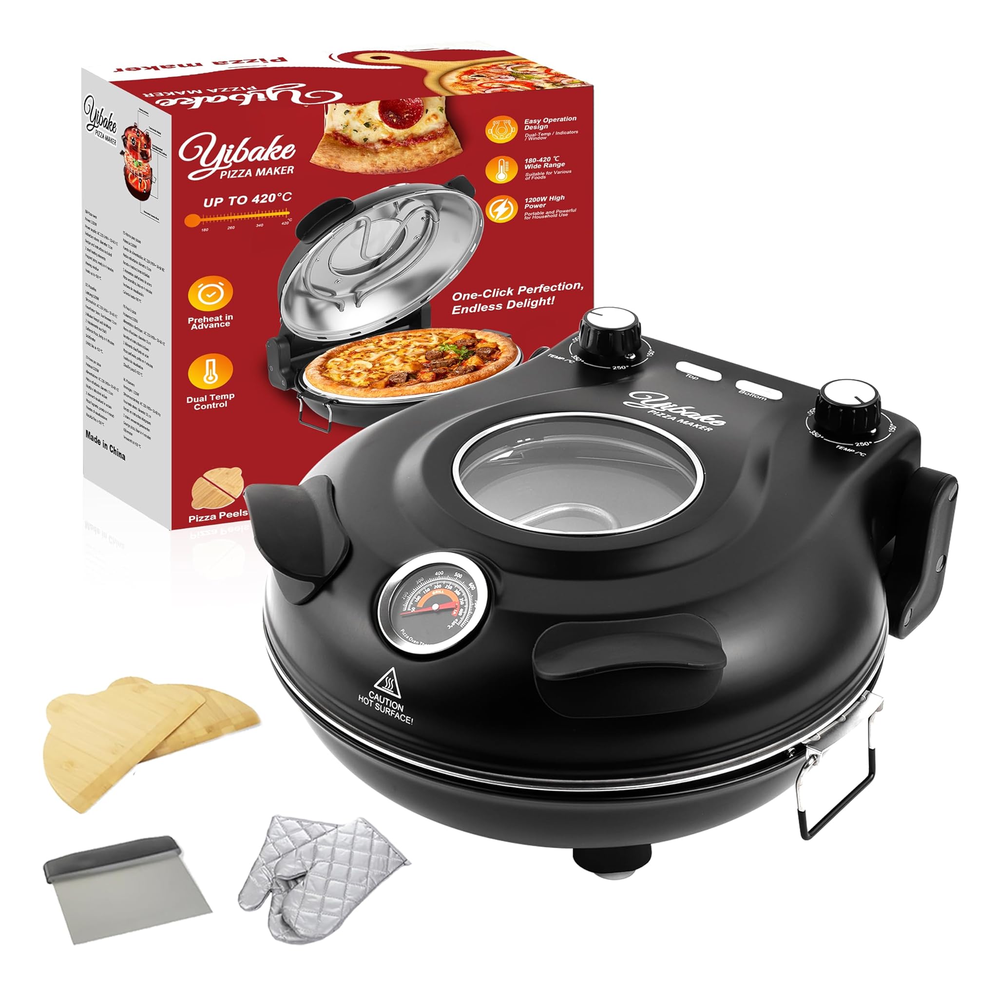 Forno Pizza Elettrico 4' Minuti Φ 31cm