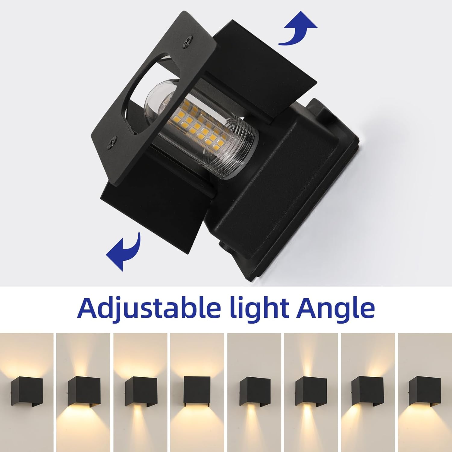Fupe Applique LED da Esterno/Interno 9W 3000K, 2 Pezzi - immagine 2