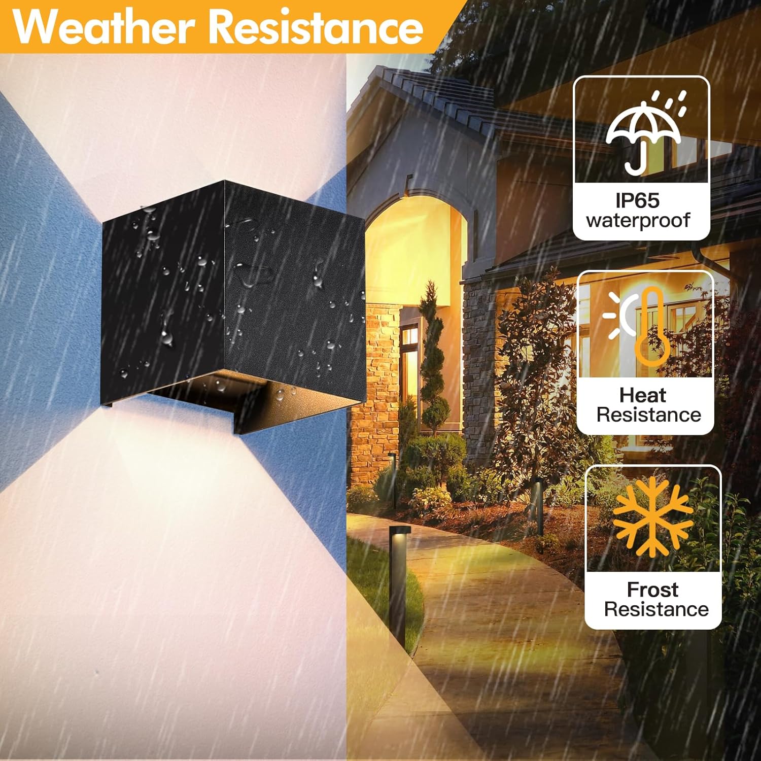 Fupe Applique LED da Esterno/Interno 9W 3000K, 2 Pezzi - immagine 5