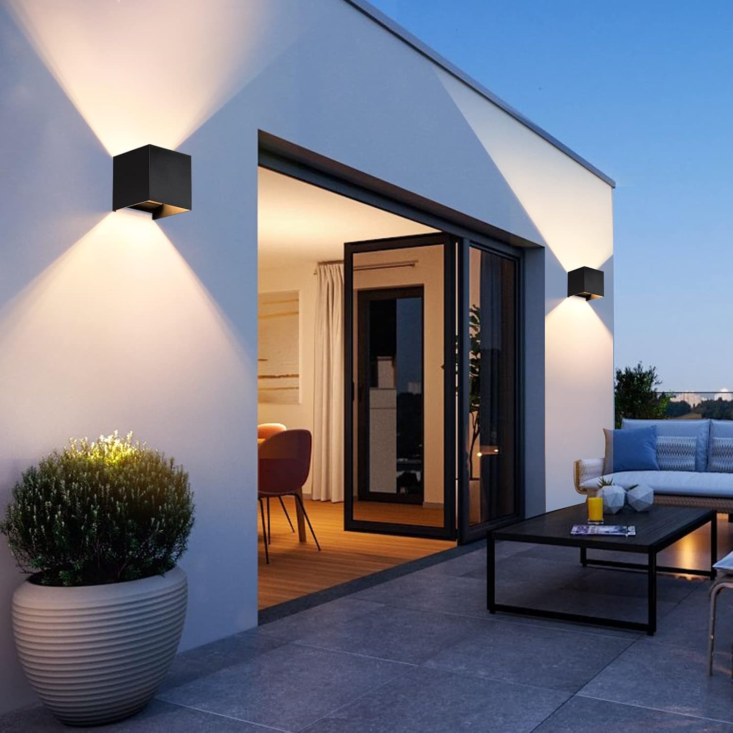 Fupe Applique LED da Esterno/Interno 9W 3000K, 2 Pezzi - immagine 8