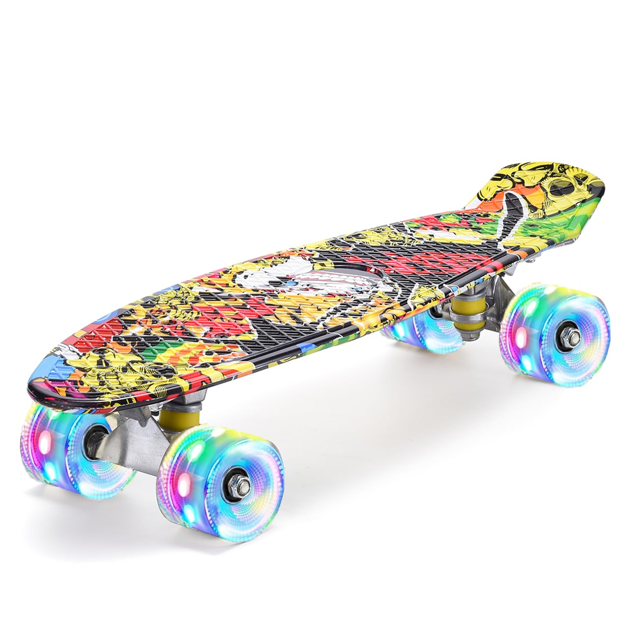 Ernan Skateboard Mini Cruiser 22in con Ruote LED