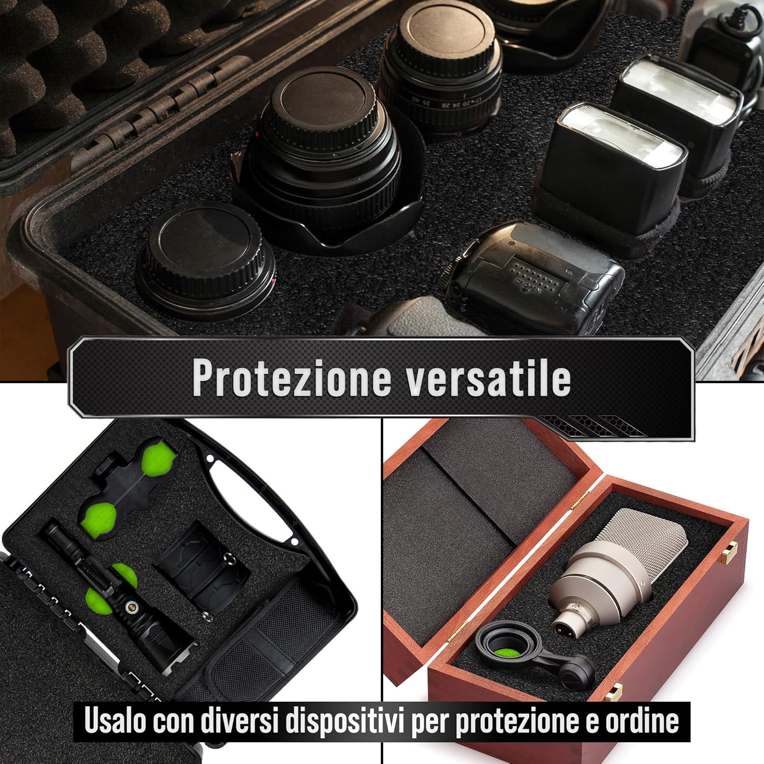 Precision Defined Schiuma per Cassette Attrezzi Nero/Verde - immagine 7