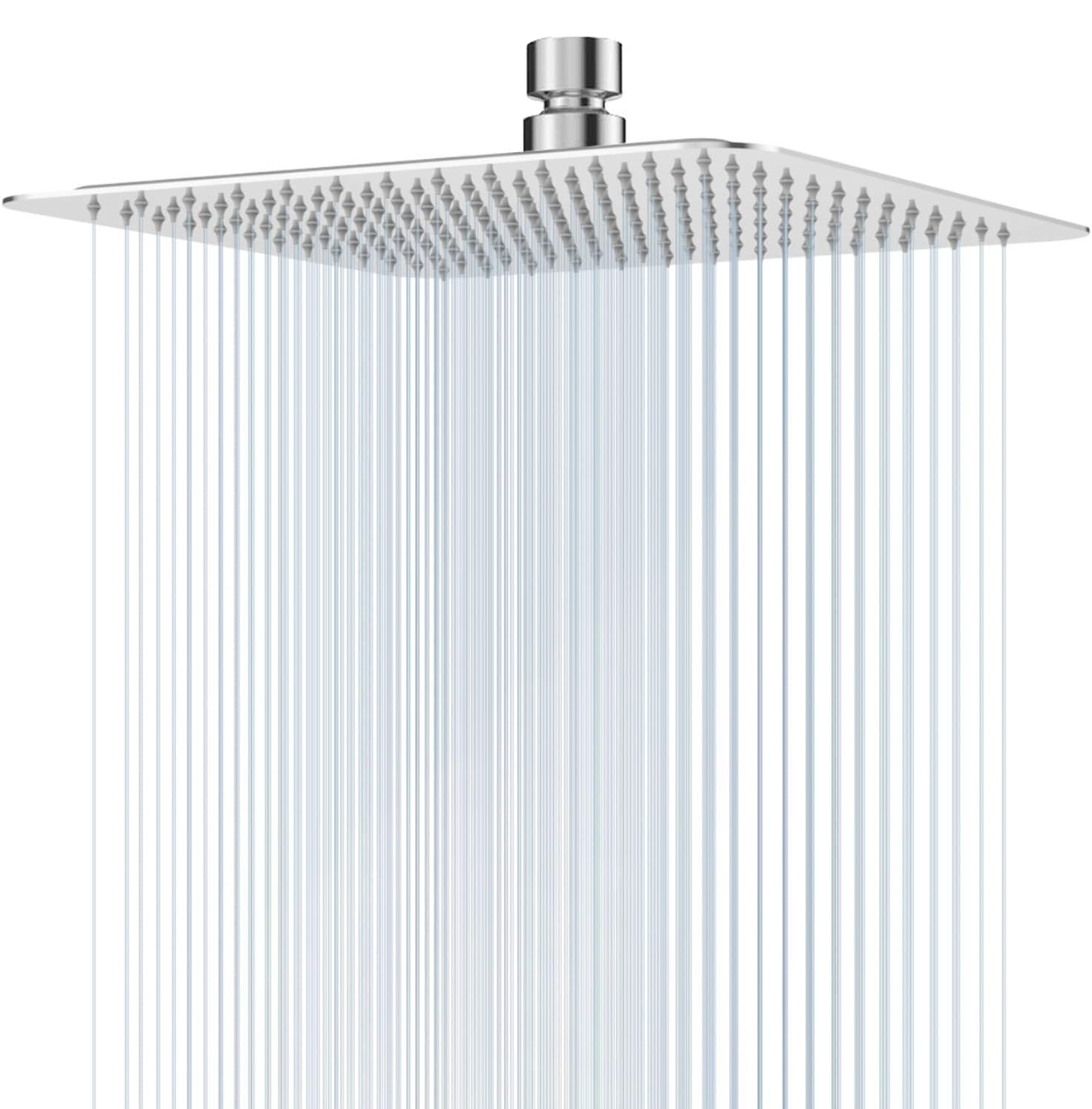 Jmlieben Soffione Doccia a Pioggia Quadrato 12 Pollici Cromo