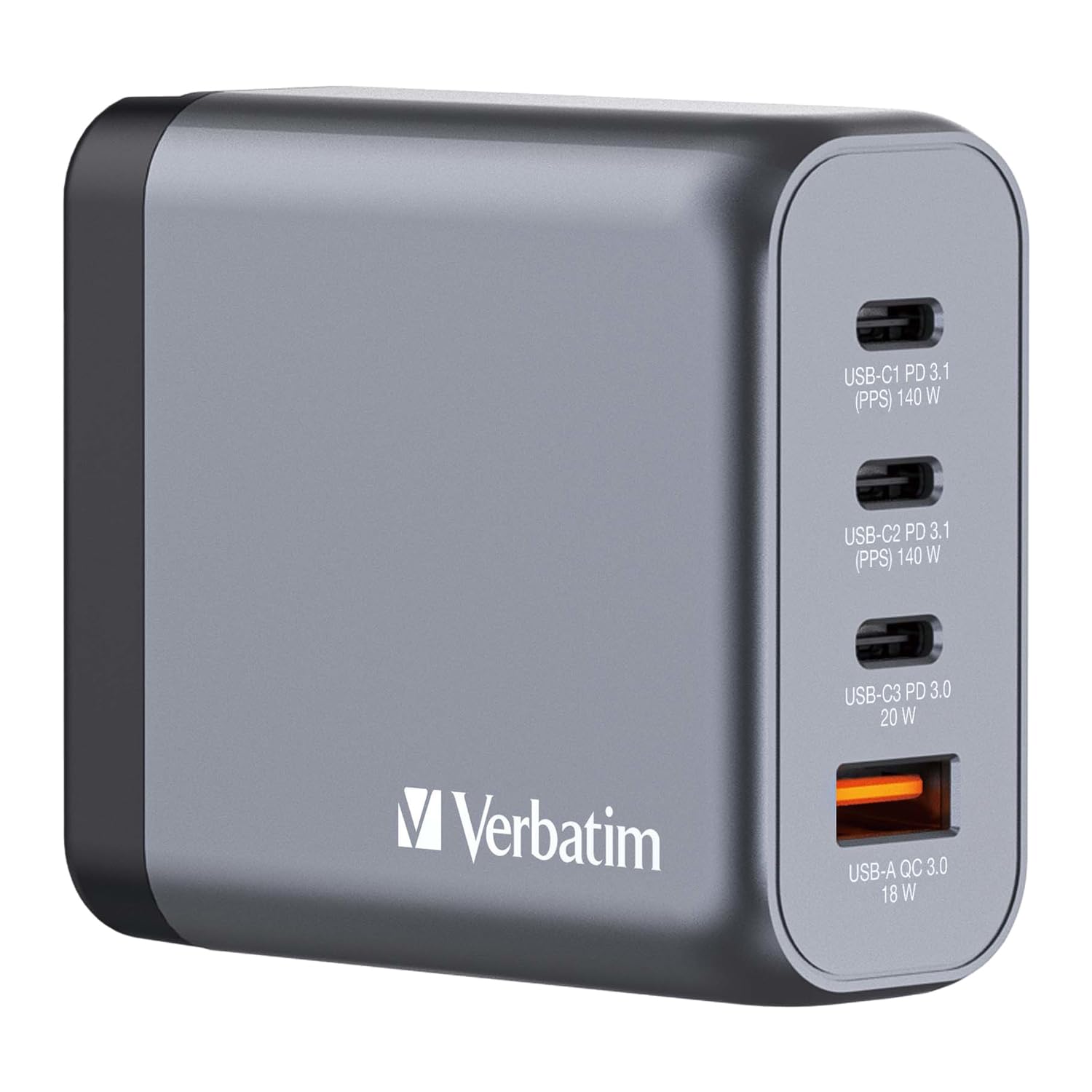 Verbatim GaN Charger 140W 4 Porte USB-C