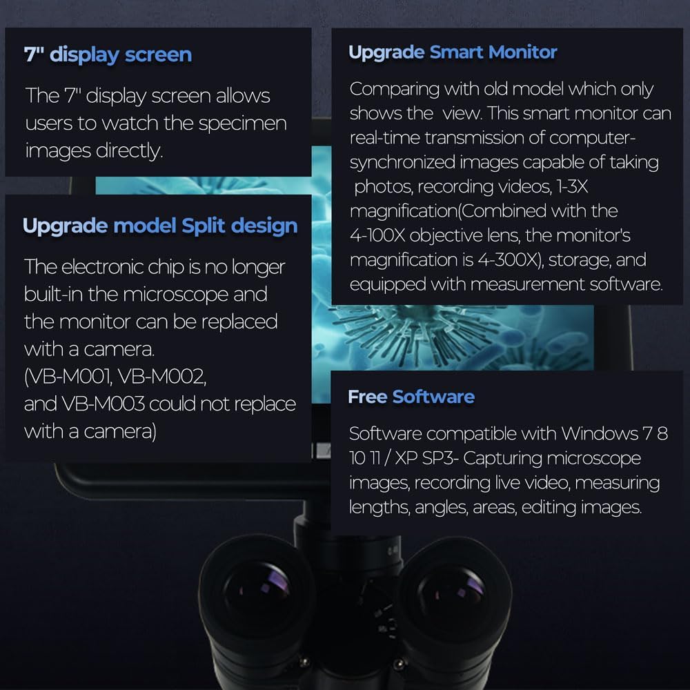 Vabiooth Lab Microscopio Composto Trinoculare 40X-2500X - immagine 2