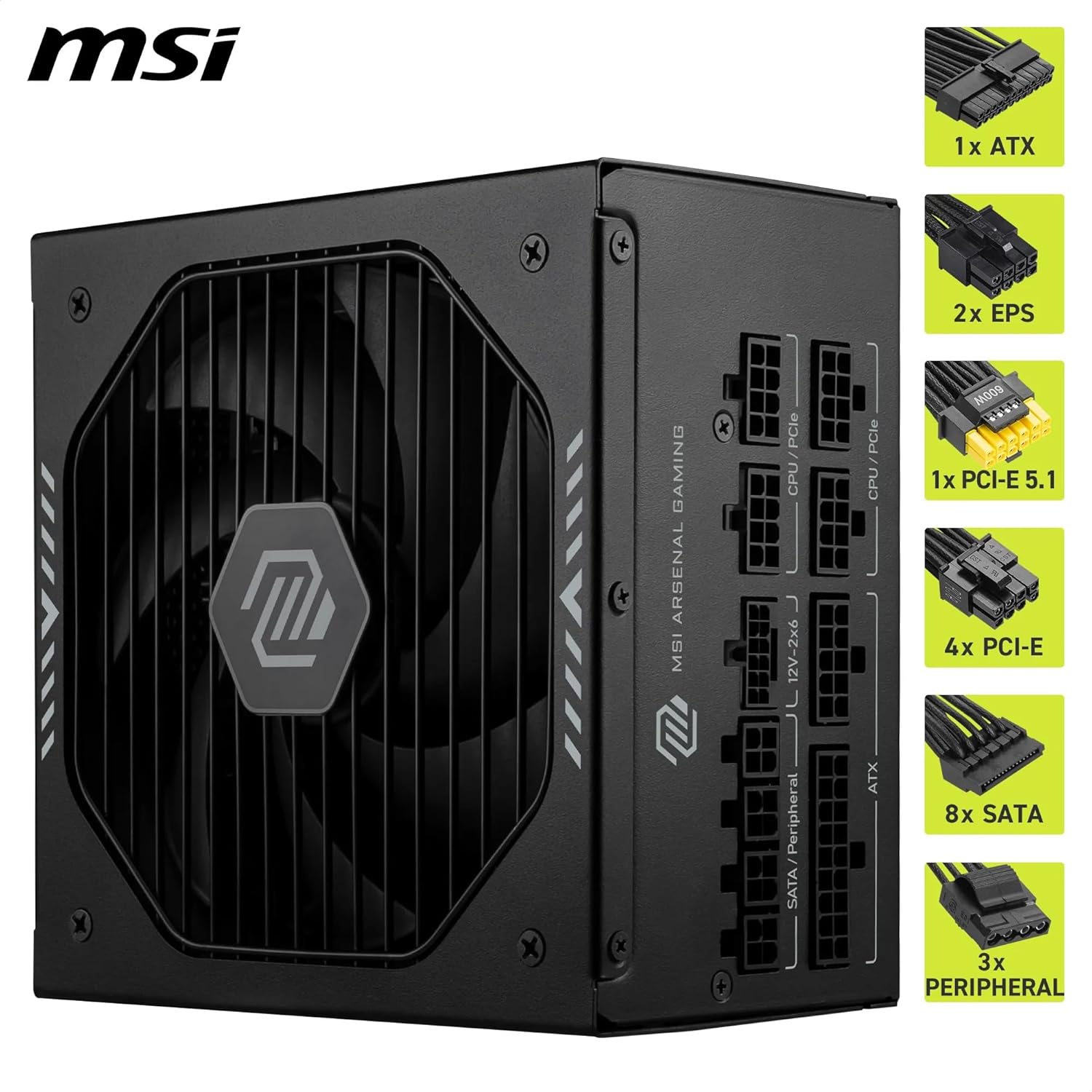 Msi MAG A850GLS PCIE5 - Alimentatore 850W ATX 3.1 - immagine 5