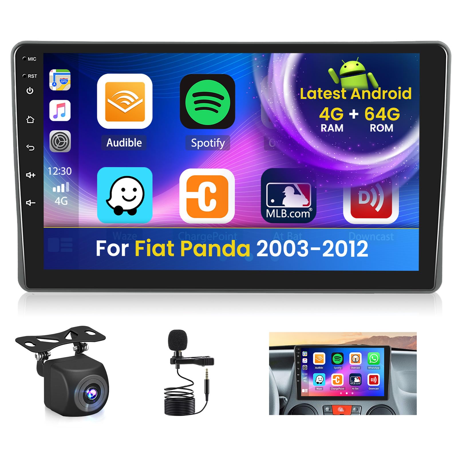 Autoradio per Fiat Panda 2003-2012 Android 15 9''