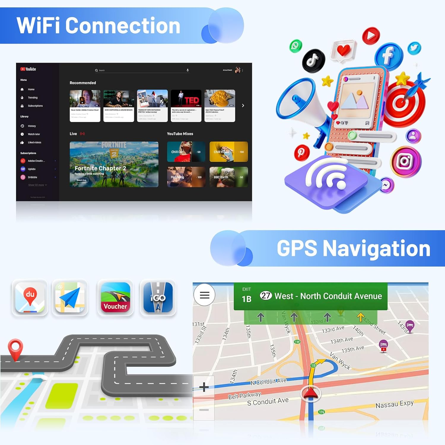 Autoradio per Fiat Panda 2003-2012 Android 15 9'' - immagine 5