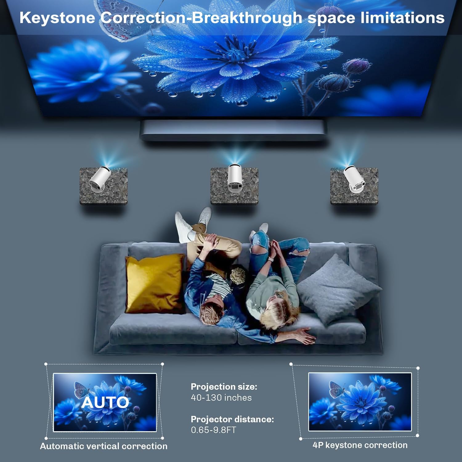 Mini Proiettore 4K WiFi 6 BT5.2 - Proiettore Portatile - immagine 4