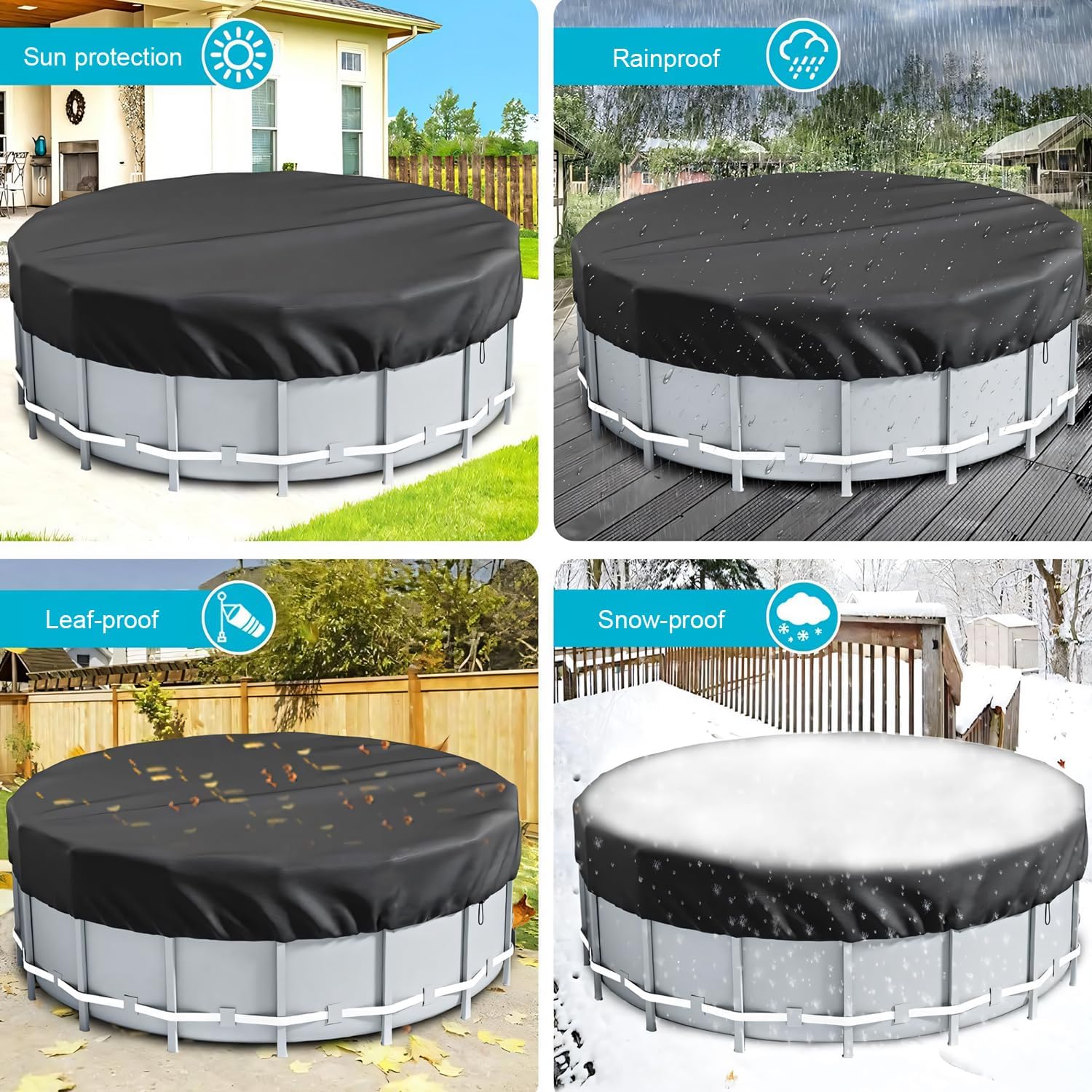 Copertura Piscina Circolare 10 piedi/310 cm - immagine 5