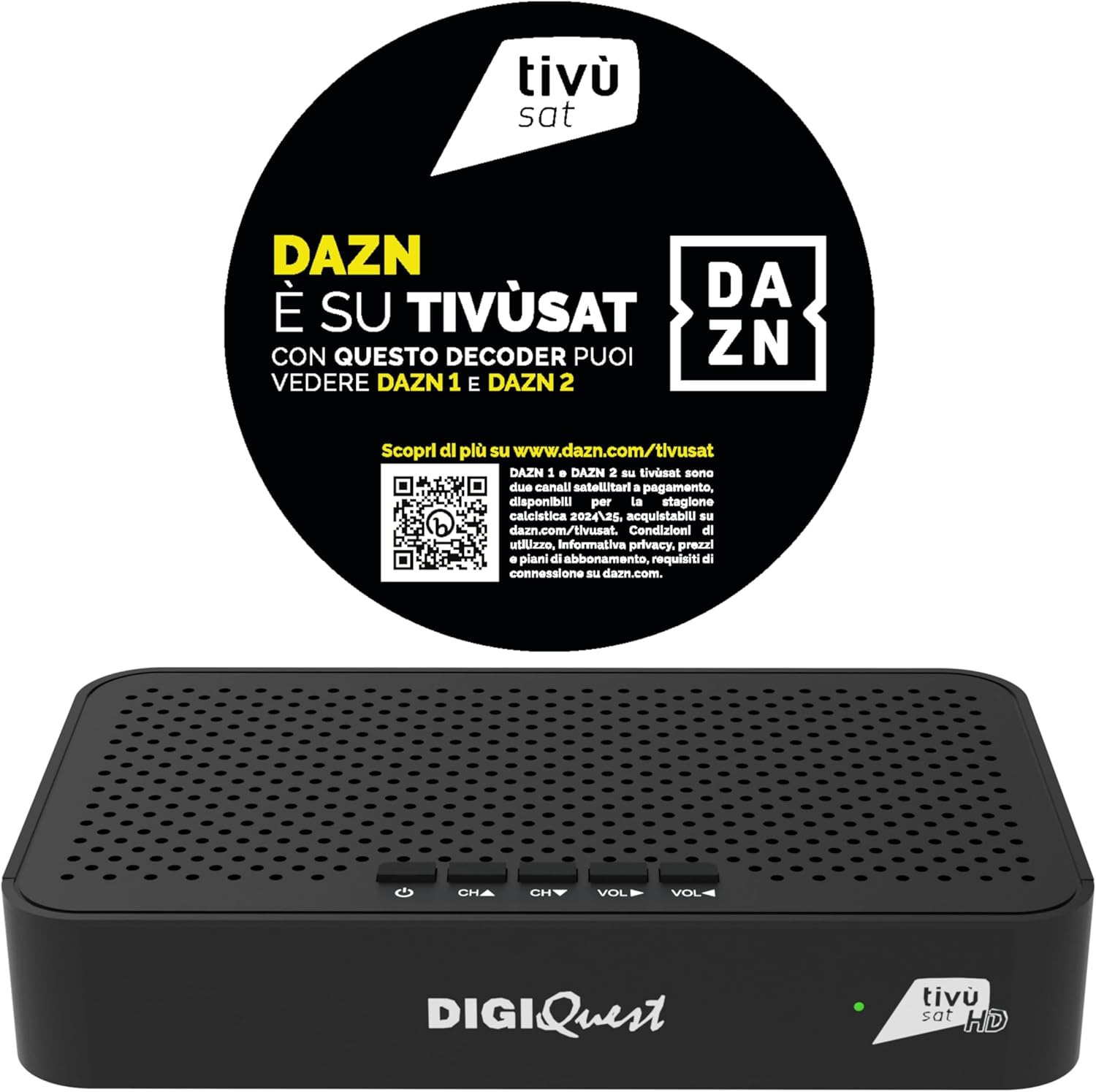 Digiquest Decoder tivùsat Classic Q10 HD, Nero - immagine 1