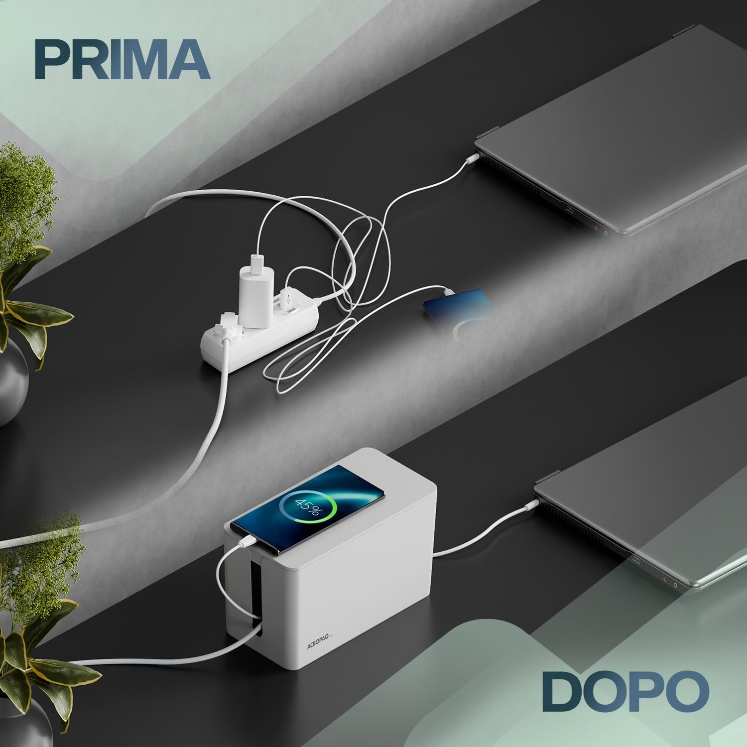 Acropaq Scatola Porta Cavi Piccola, Bianca - immagine 5