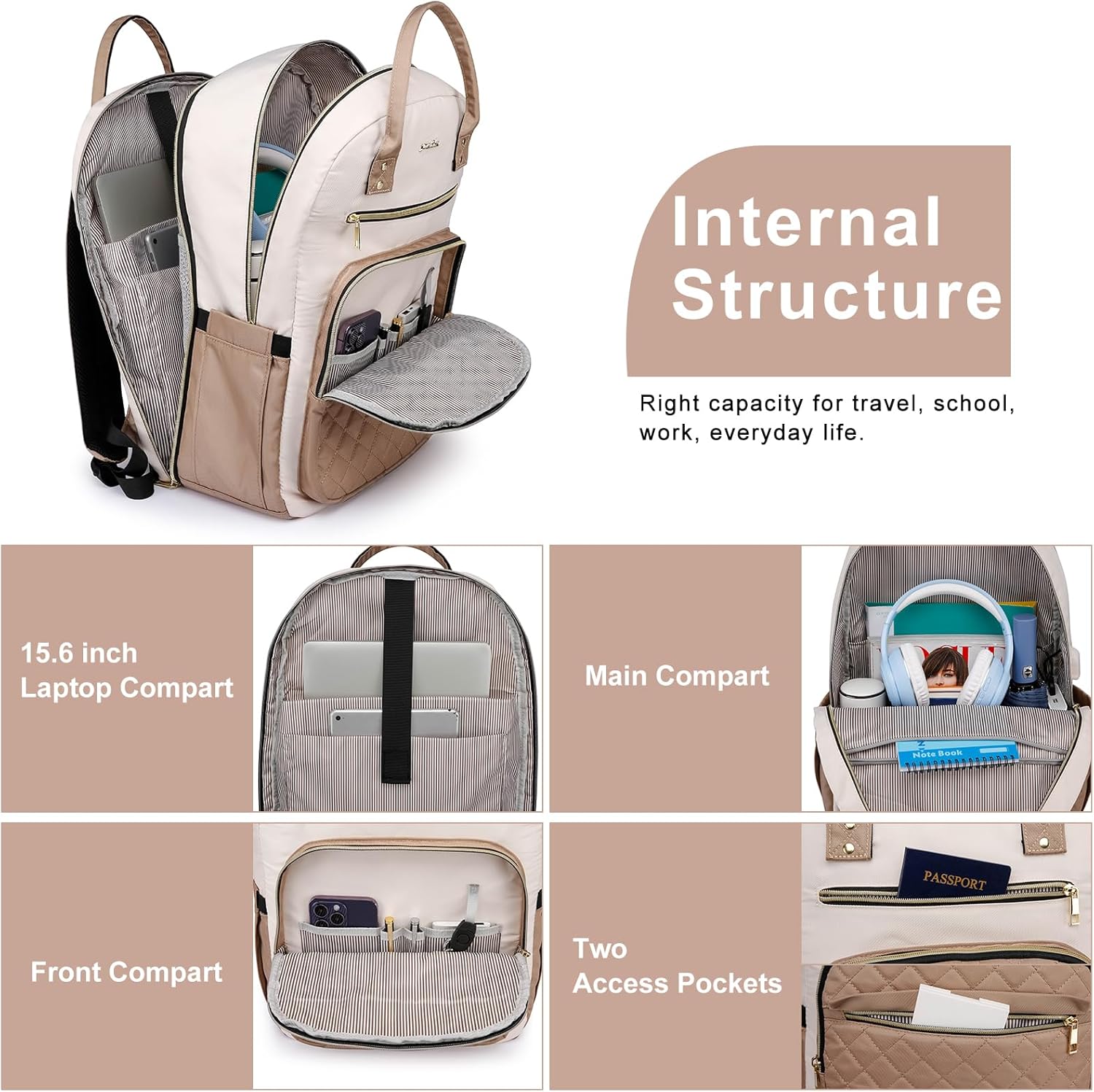 Zaino Donna/Ragazza con USB - immagine 4