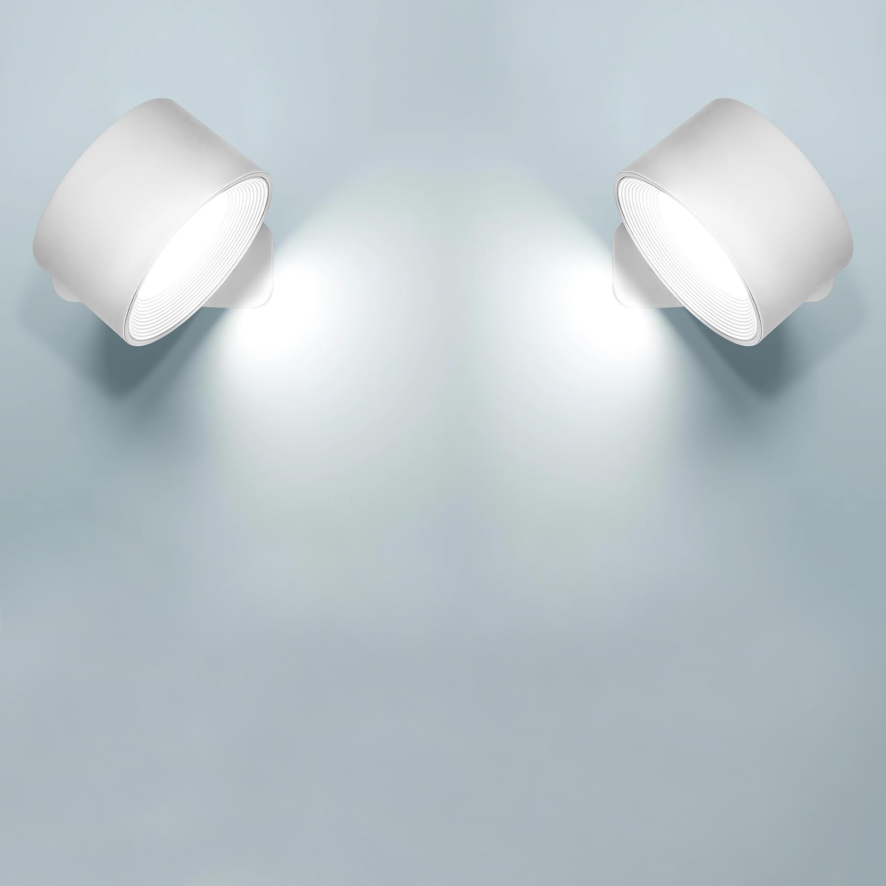 Anmossi Applique da Parete Interno LED, 2 Pezzi, Bianco