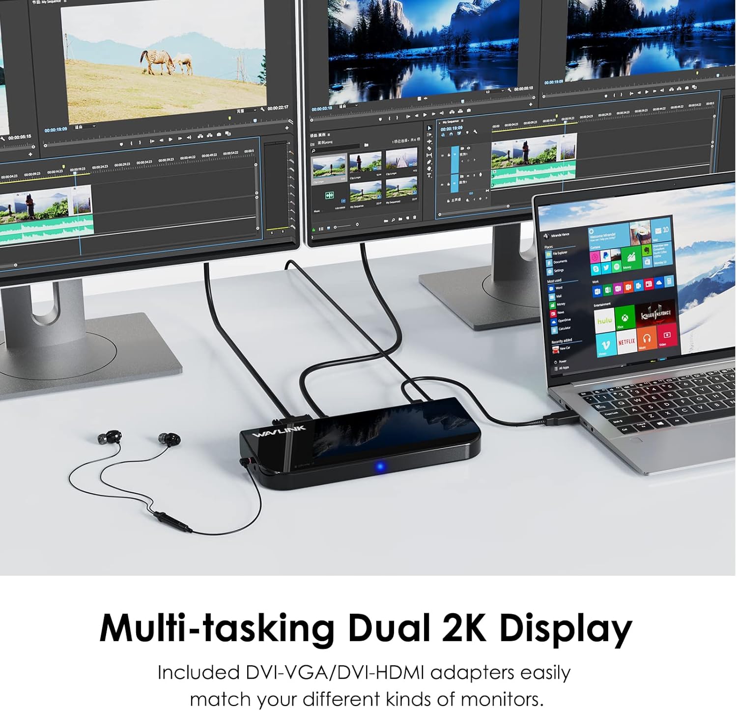 Wavlink Docking Station USB 3.0 / USB C per Laptop - immagine 5