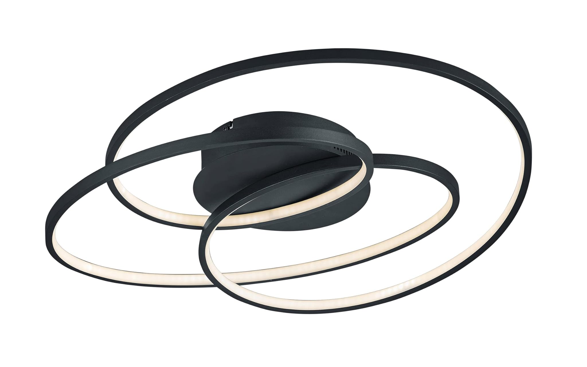 Trio Leuchten Lampada da Soffitto a LED Gale, Nero Opaco