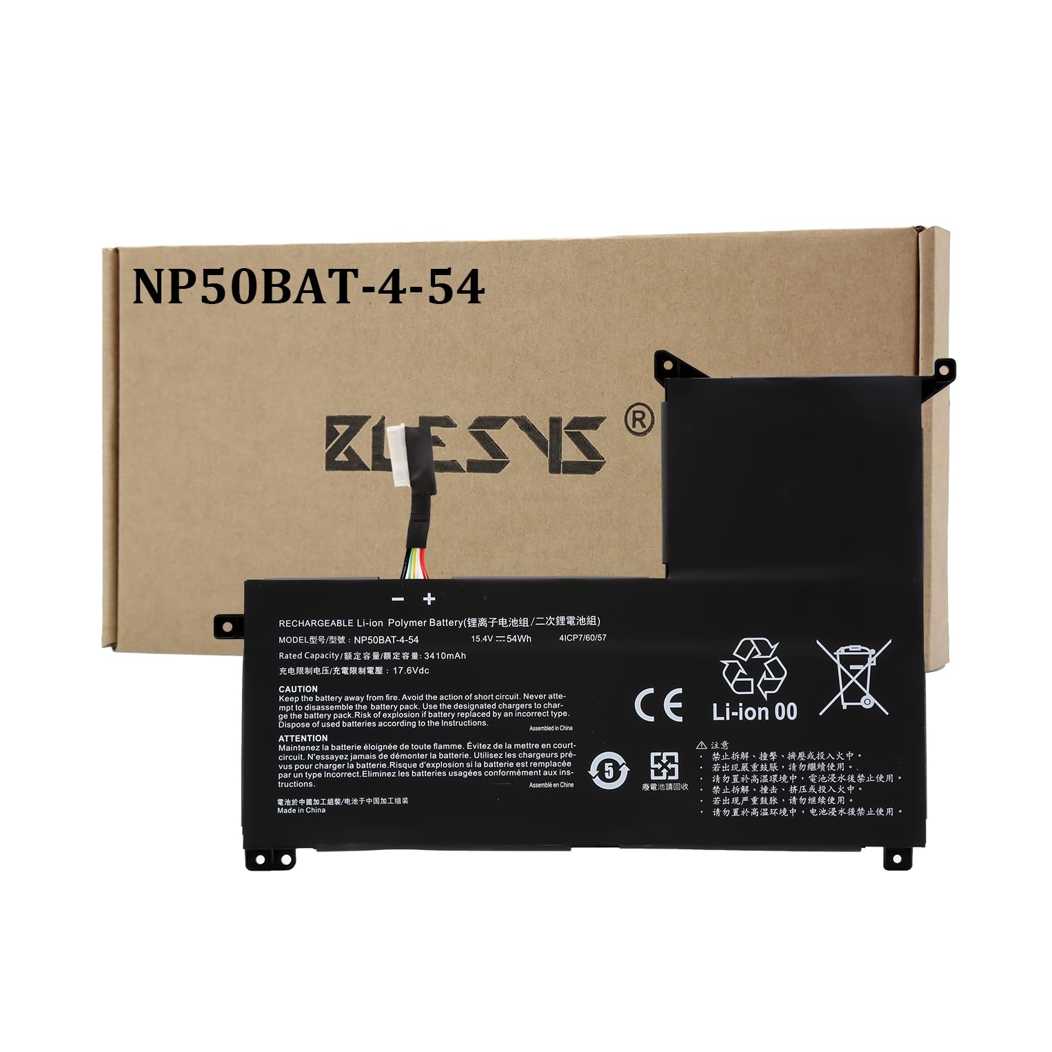 BLESYS NP50BAT-4-54 Batteria per CLEVO NP70 Gigabyte G5 GE KF G7 KE Series