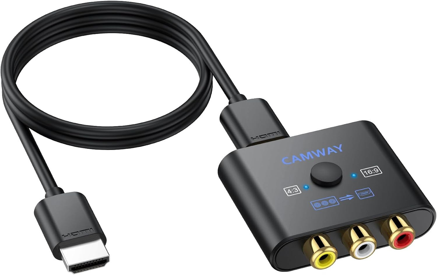 Camway Convertitore da AV a HDMI con Cavo 50CM - immagine 1