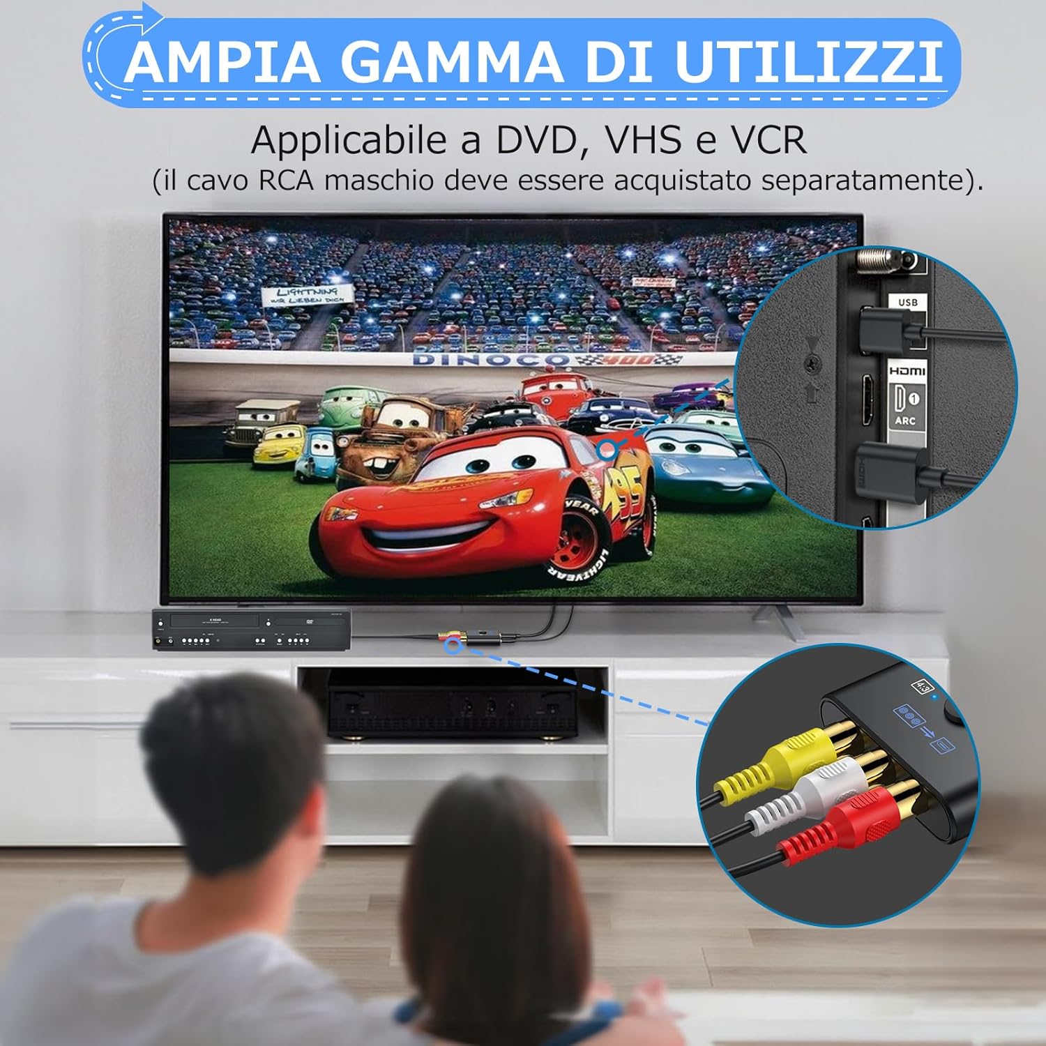 Camway Convertitore da AV a HDMI con Cavo 50CM - immagine 7