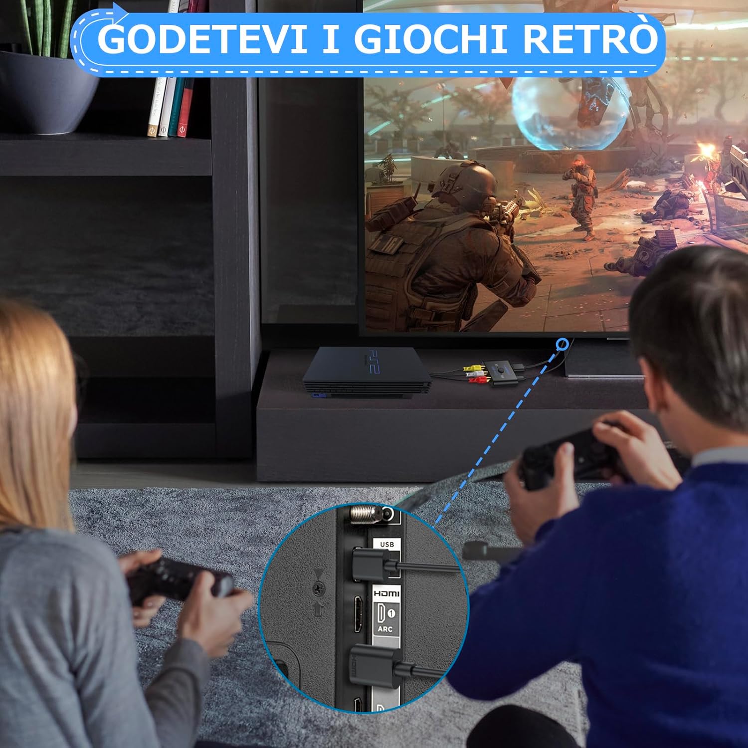 Camway Convertitore da AV a HDMI con Cavo 50CM - immagine 8