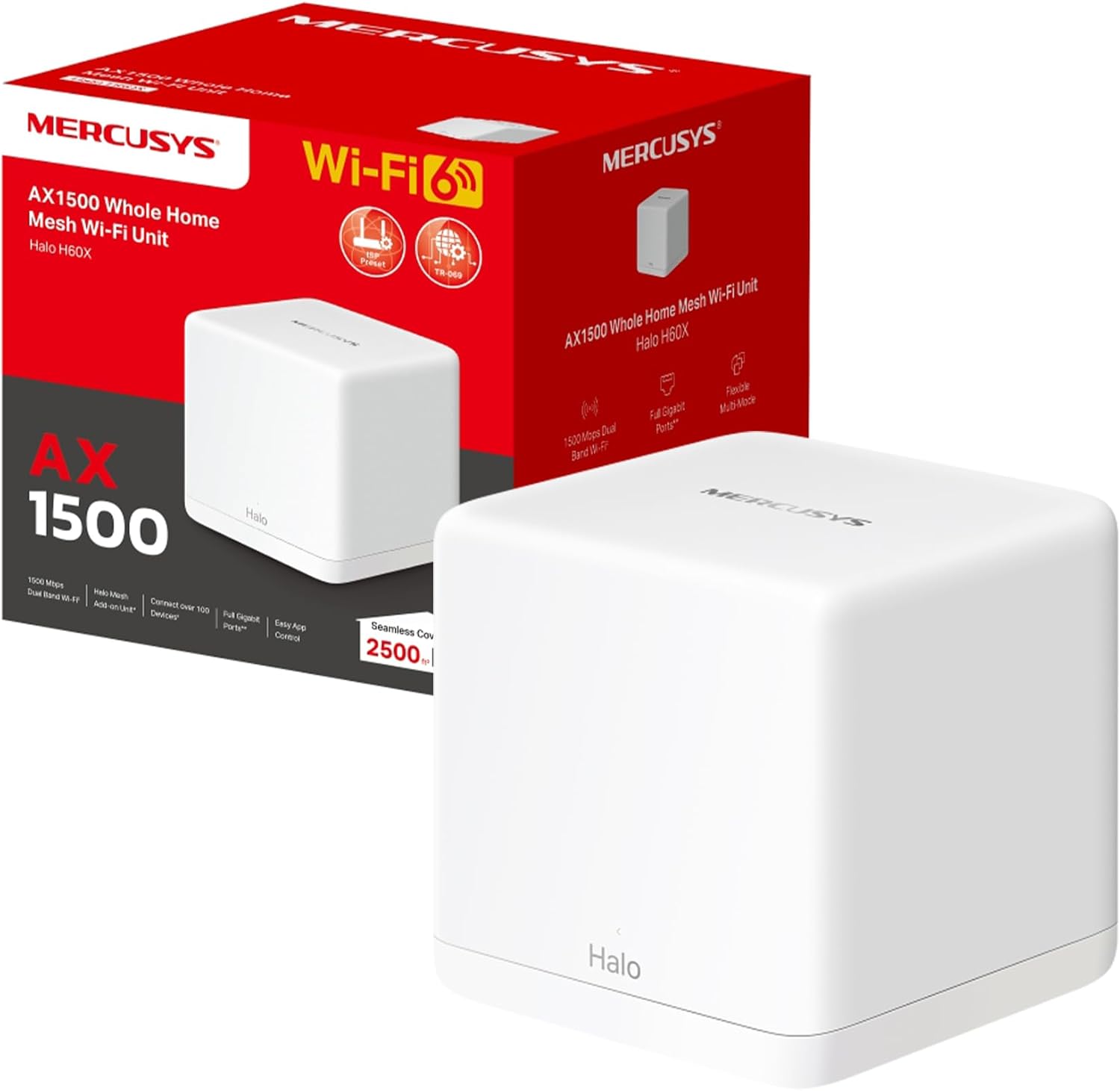 Mercusys TP-Link Router Mesh WiFi 6 AX1500Mbps - immagine 1