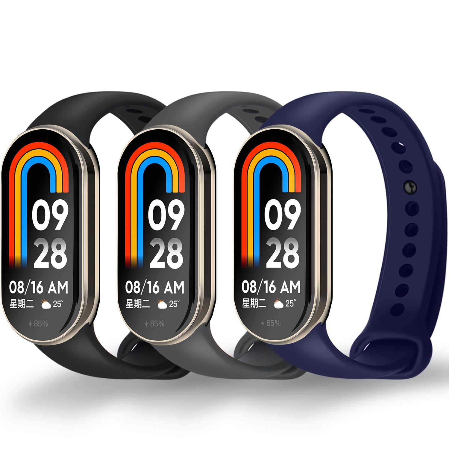 3PCS (Nero+Grigio + Blu scuro)